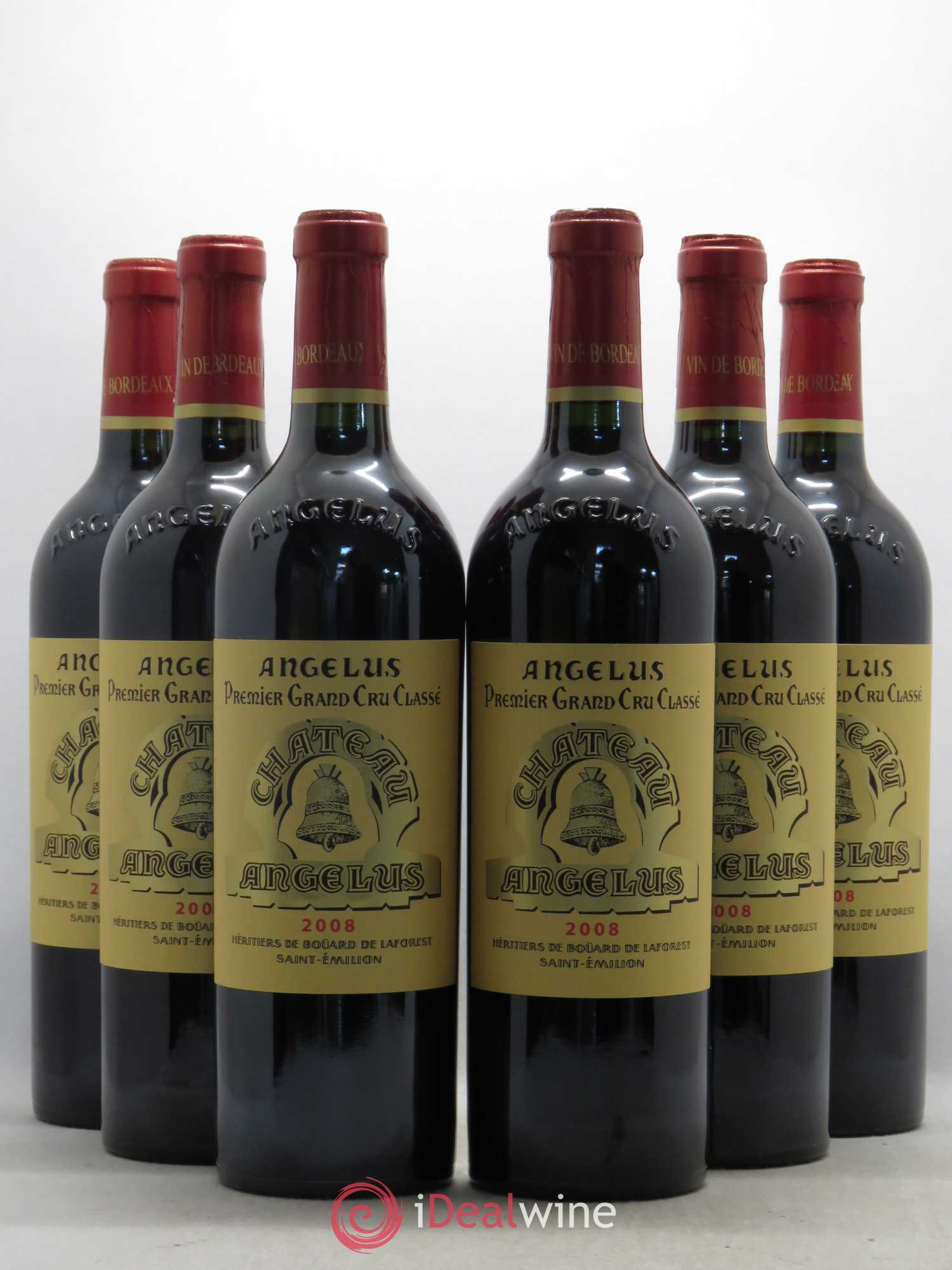 Château Angélus 1er Grand Cru Classé A 2008 - Lot de 6 bouteilles - 0