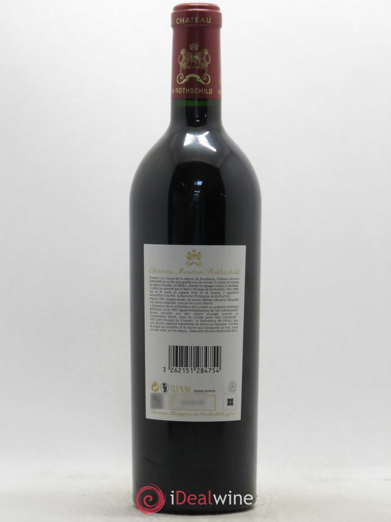 Château Mouton Rothschild 1er Grand Cru Classé 2010 - Lot de 1 bouteille - 1