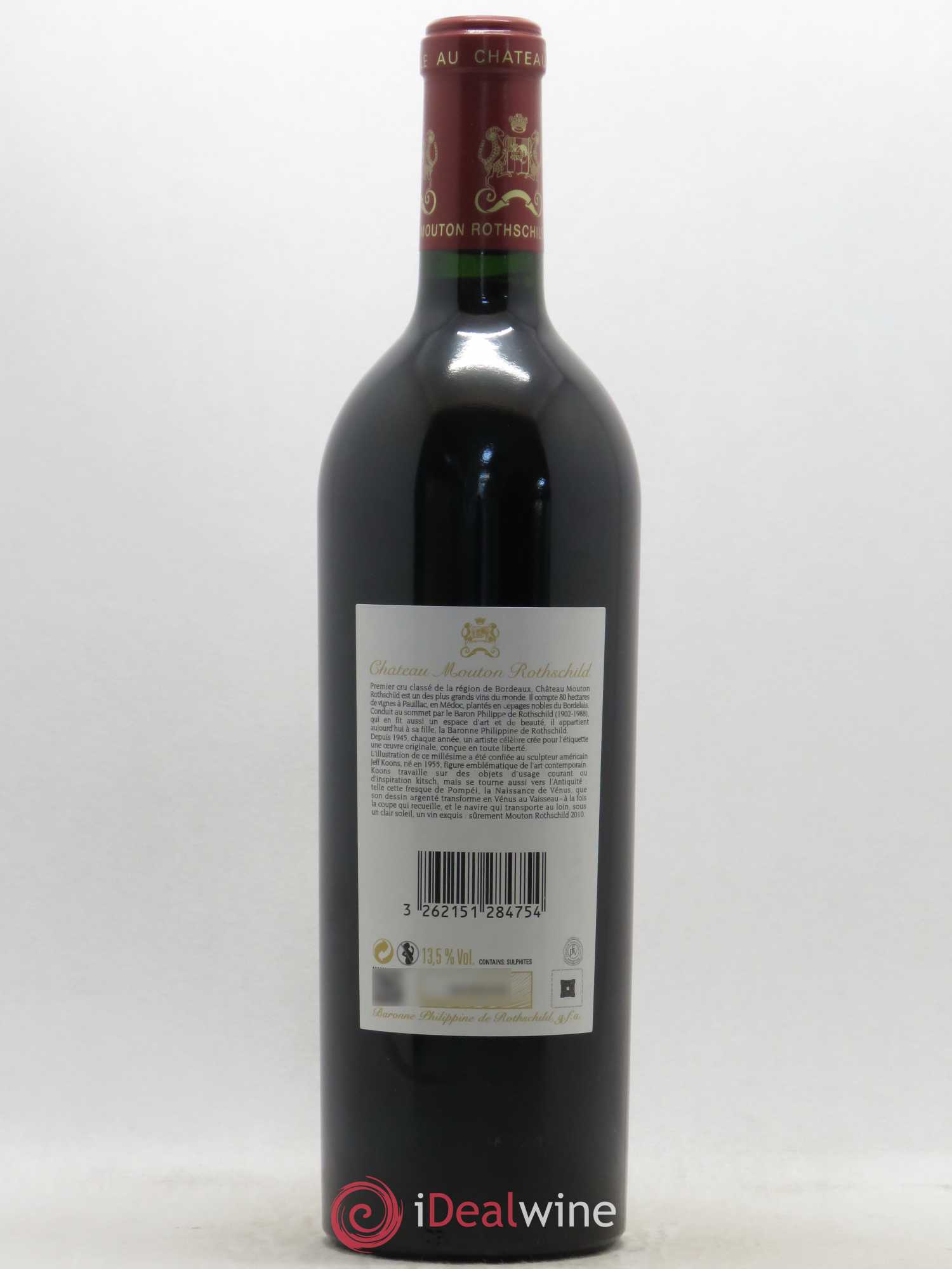 Château Mouton Rothschild 1er Grand Cru Classé 2010 - Lot de 1 bouteille - 1