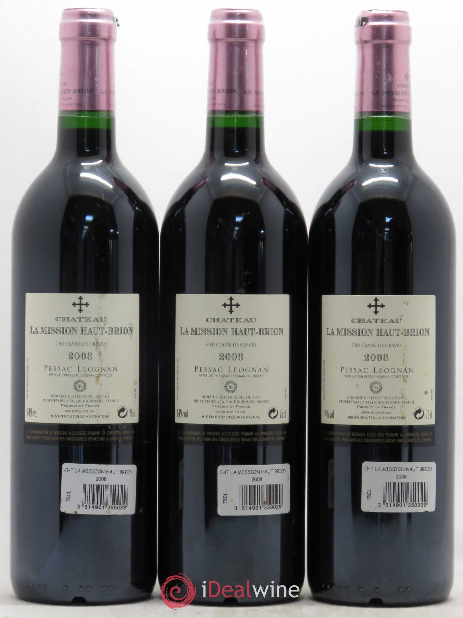 Château la Mission Haut-Brion Cru Classé de Graves 2008 - Lotto di 12 bottiglie - 2