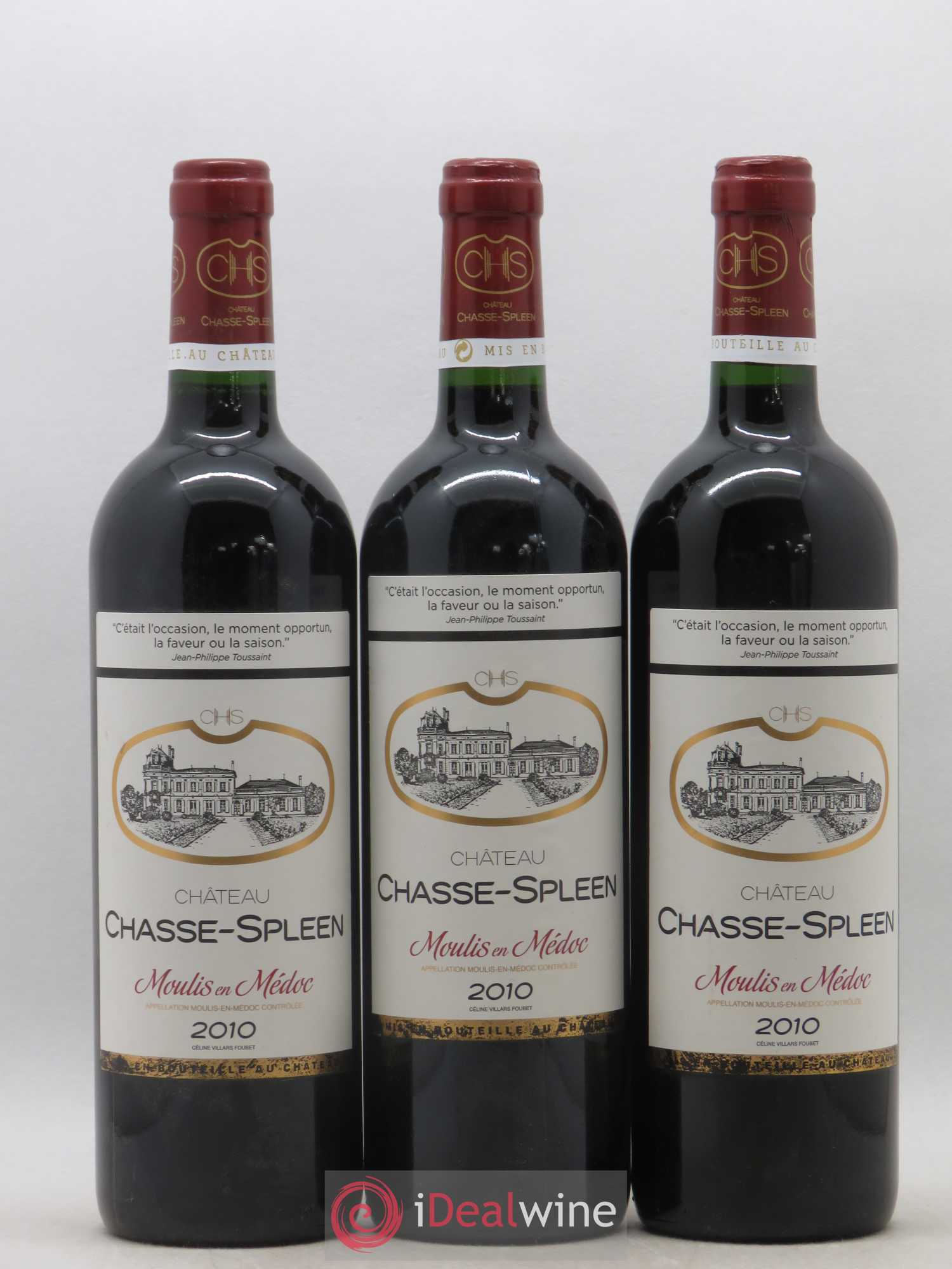 Château Chasse Spleen 2010 - Lot de 3 bouteilles - 0