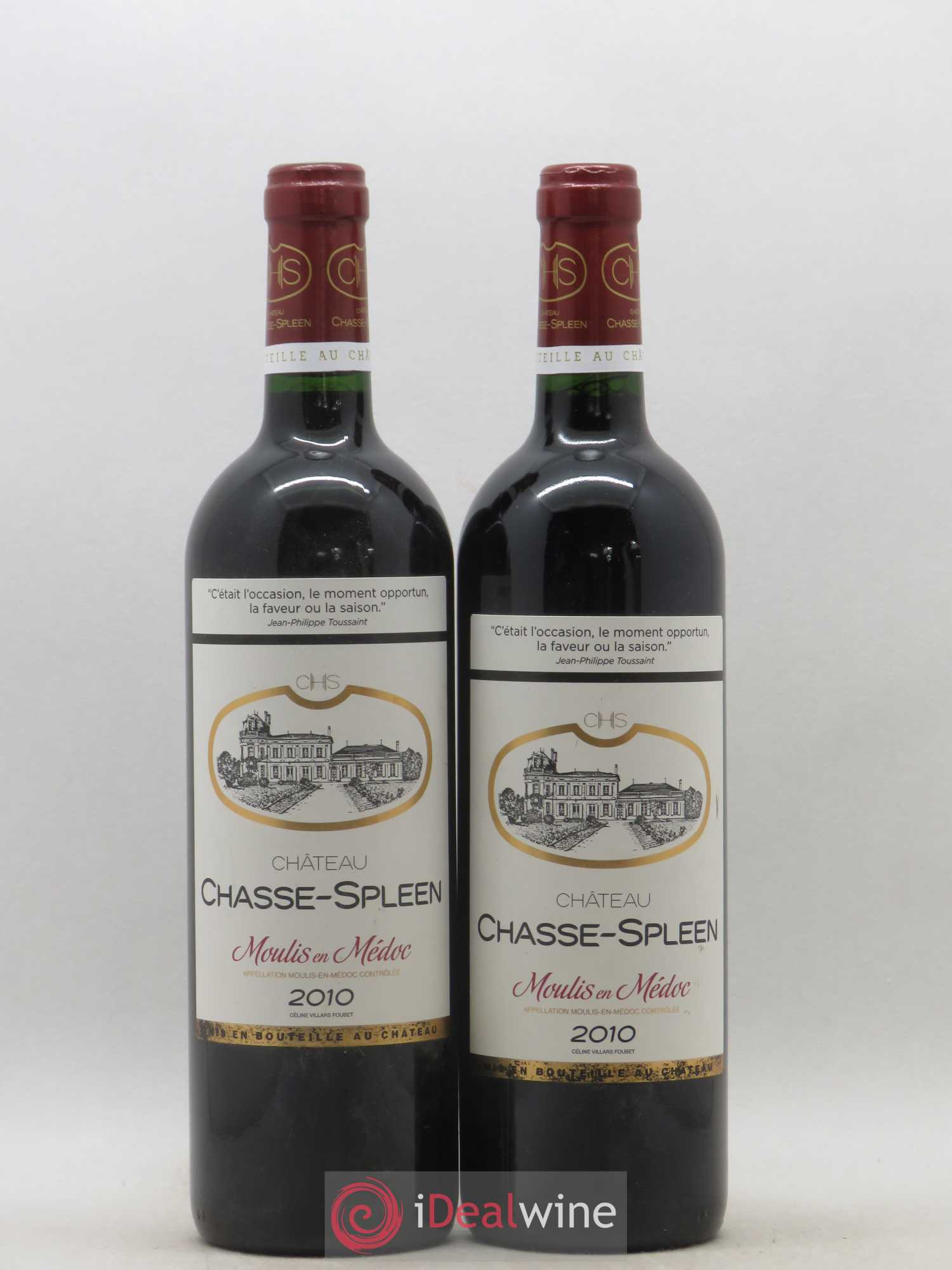 Château Chasse Spleen 2010 - Lot de 2 bouteilles - 0