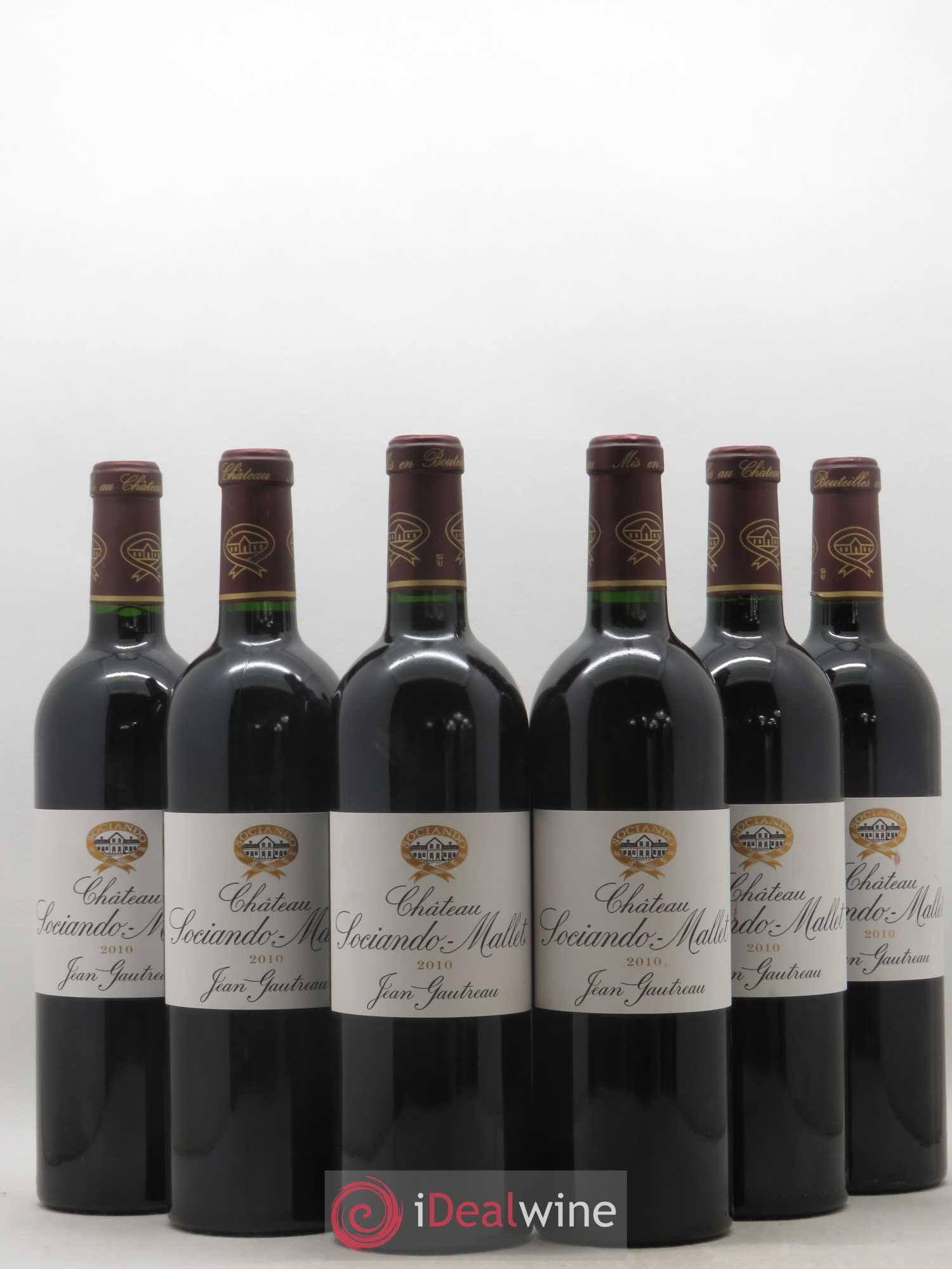 Château Sociando Mallet 2010 - Lot de 6 bouteilles - 0