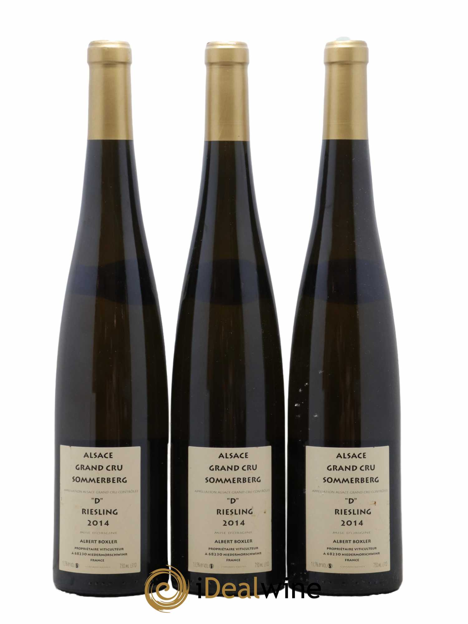 Alsace Riesling Grand Cru Sommerberg D Albert Boxler 2014 - Lot de 3 bouteilles - 1