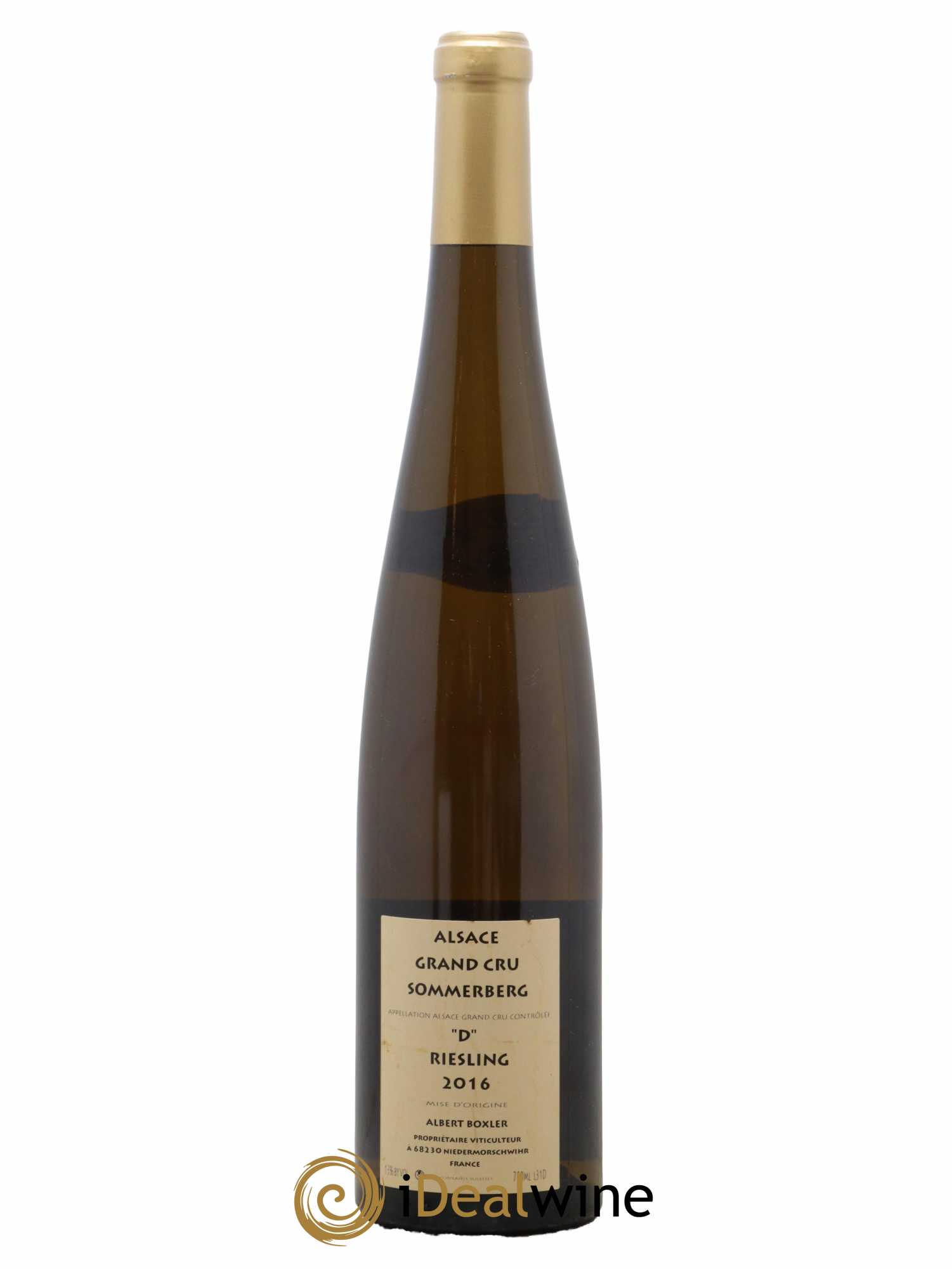 Alsace Riesling Grand Cru Sommerberg D Albert Boxler 2016 - Lot de 1 bouteille - 1