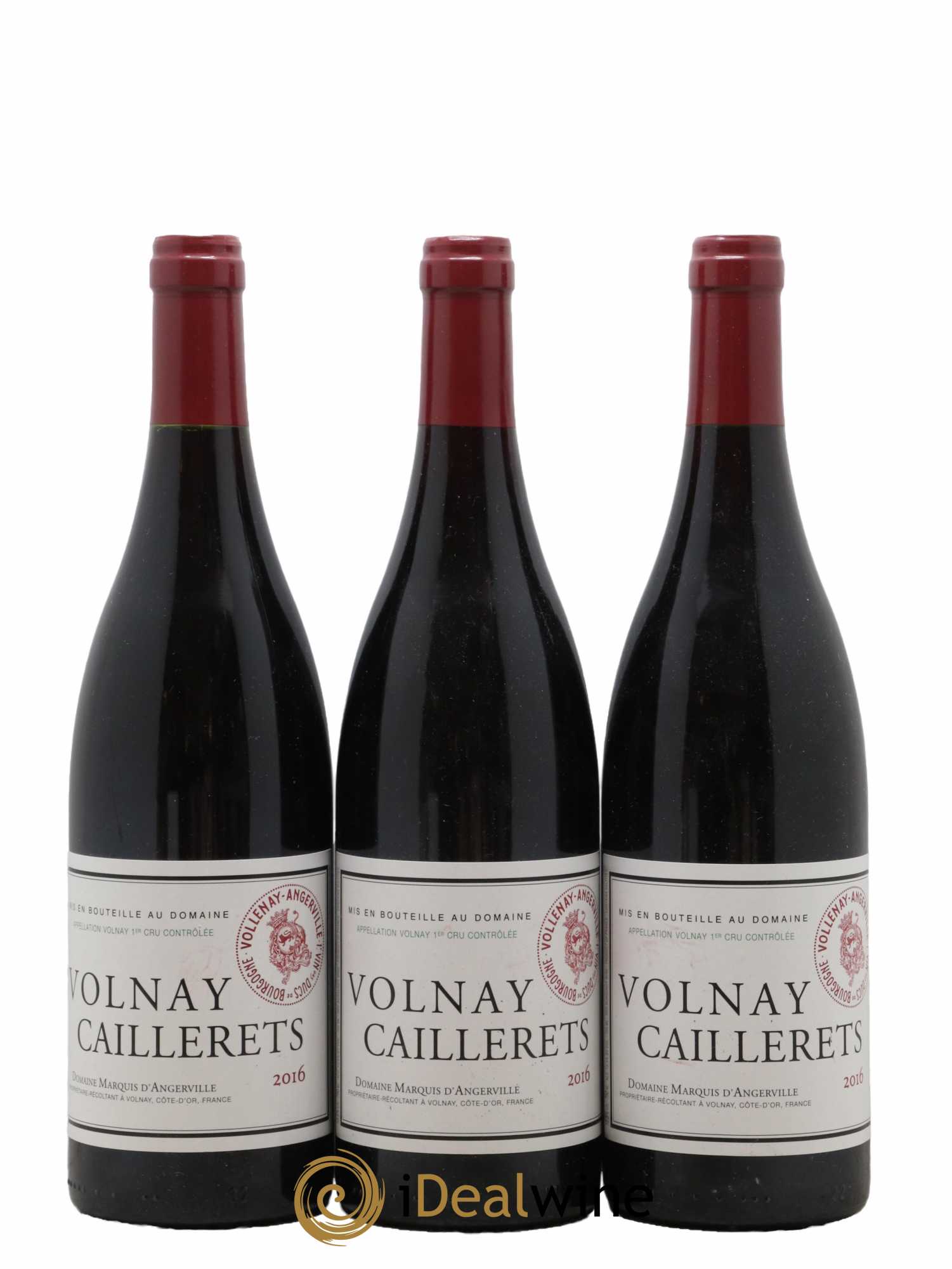 Volnay 1er Cru Caillerets Marquis d'Angerville (Domaine) 2016 - Lot de 3 bouteilles - 0