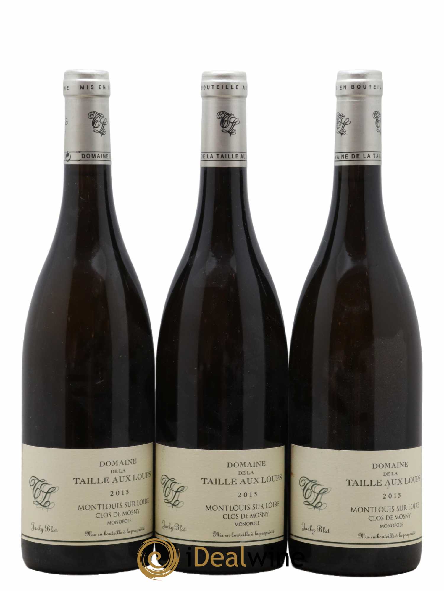 Montlouis-sur-Loire Clos de Mosny La Taille aux Loups - Jacky Blot 2015 - Lot de 3 bouteilles - 0