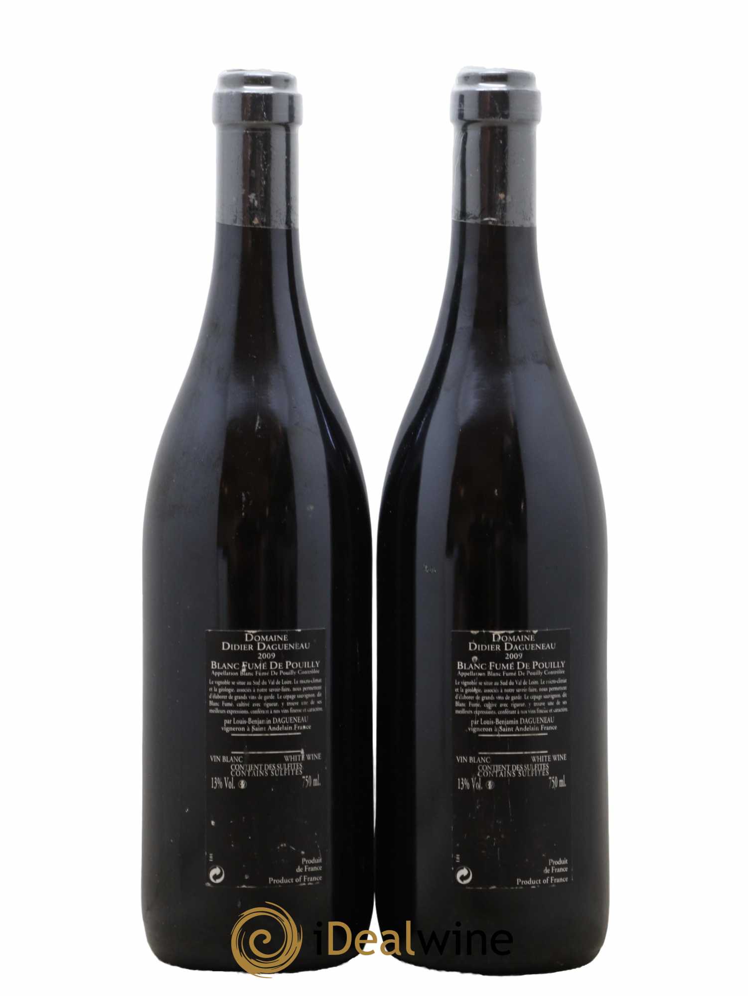 Vin de France (anciennement Pouilly-Fumé) Silex Dagueneau (Domaine Didier - Louis-Benjamin) 2009 - Lot de 2 bouteilles - 1