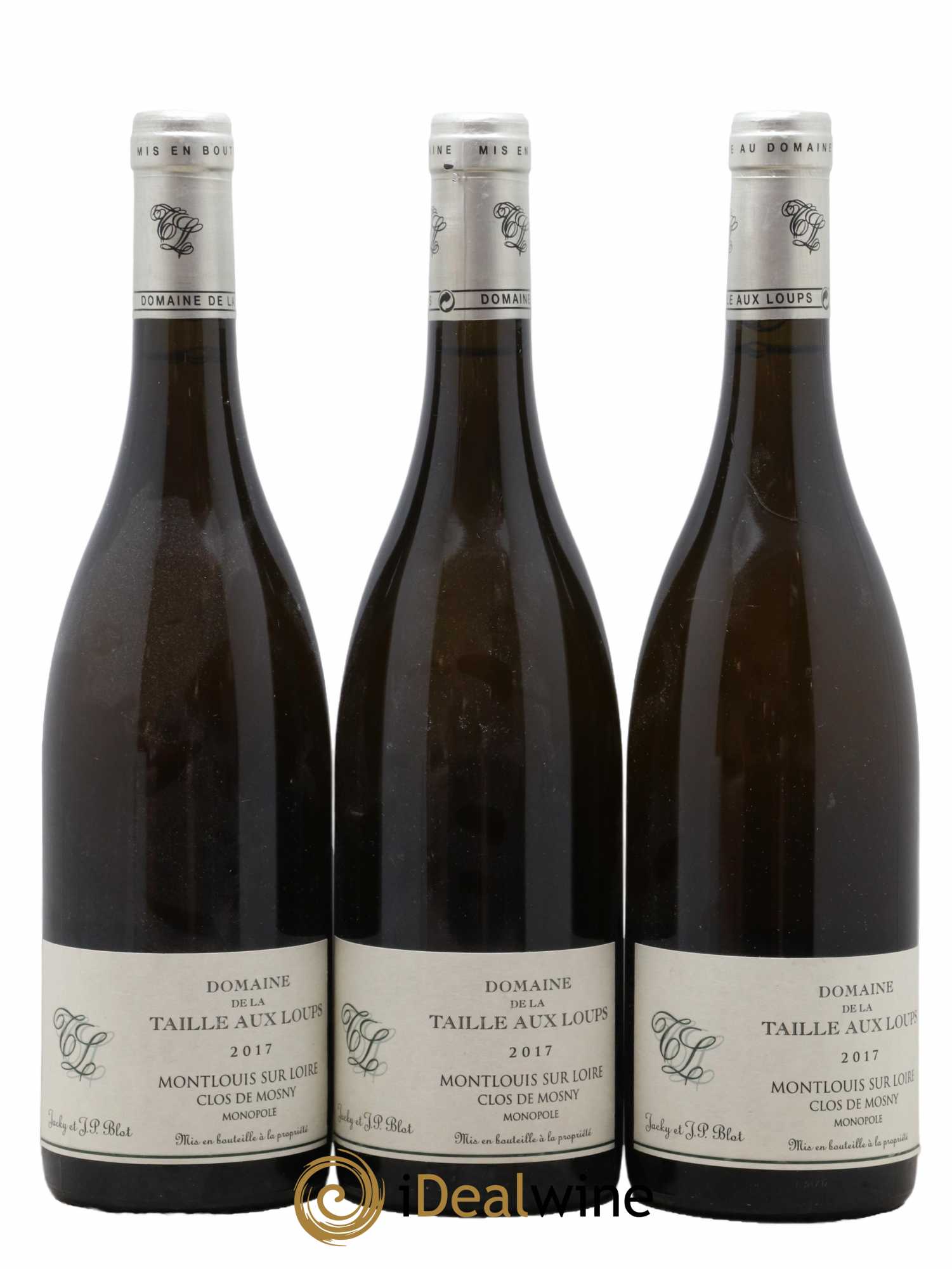 Montlouis-sur-Loire Clos de Mosny La Taille aux Loups - Jacky Blot 2017 - Lot of 3 bottles - 0