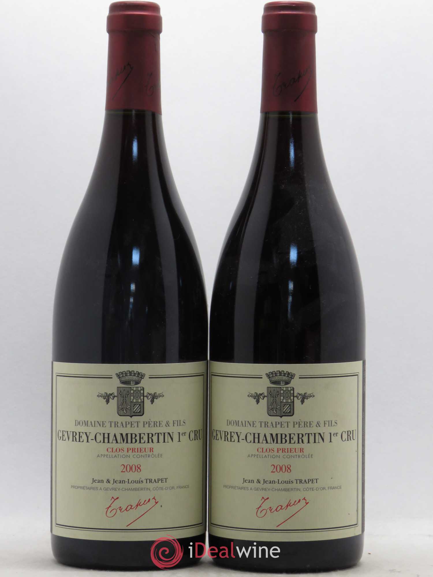 Gevrey-Chambertin 1er Cru Clos Prieur Domaine Trapet 2008 - Lot de 2 bouteilles - 0