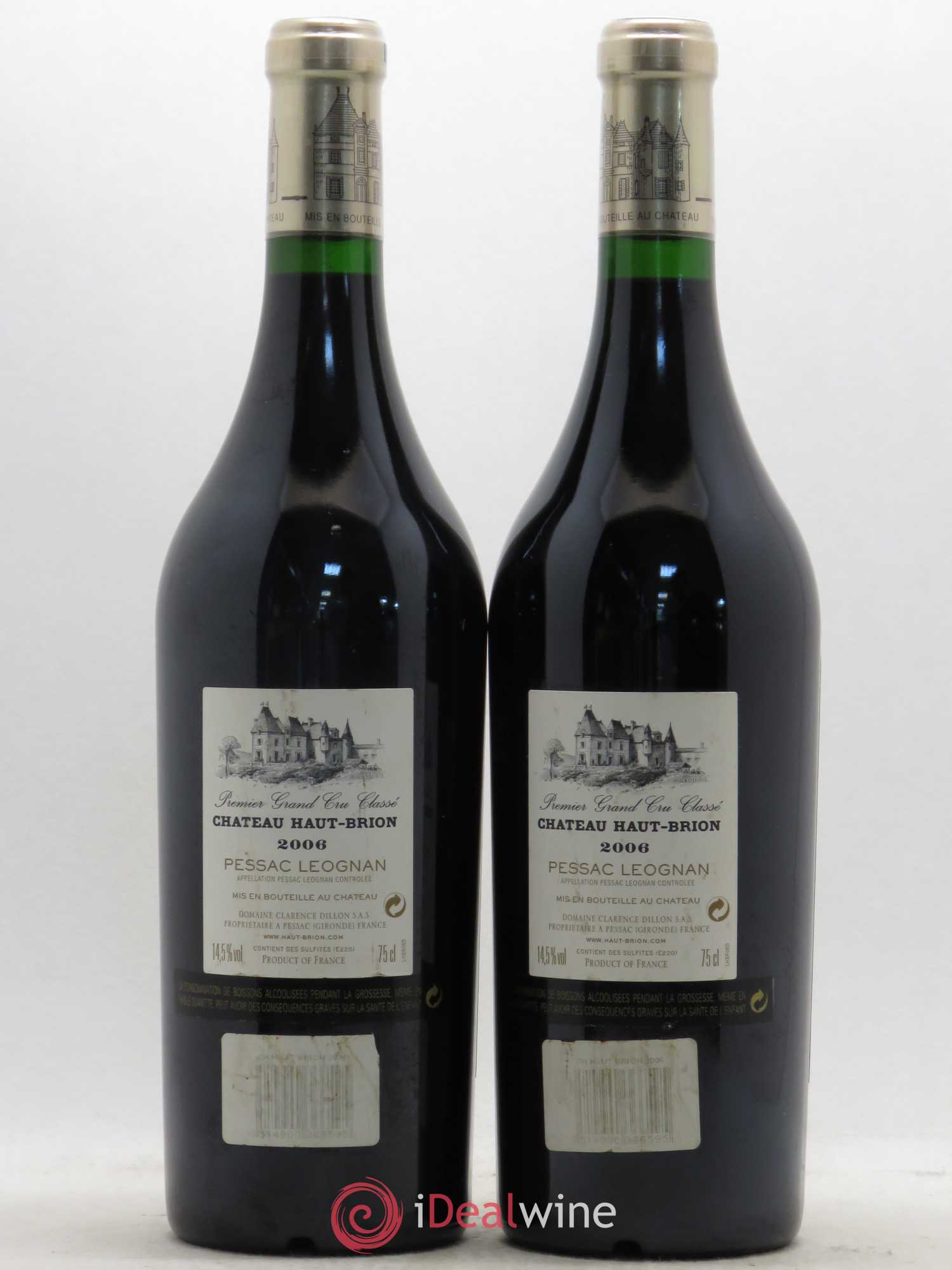 Château Haut Brion 1er Grand Cru Classé 2006 - Lot de 2 bouteilles - 1