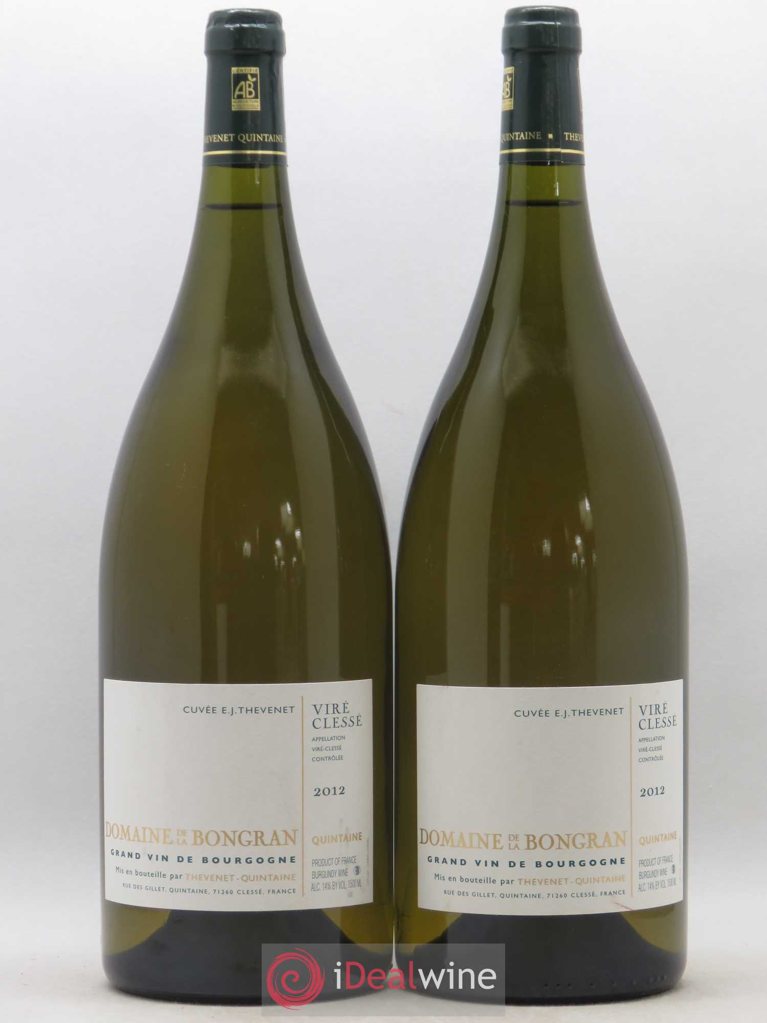 Viré-Clessé Cuvée E.J. Thevenet Domaine de la Bongran (J.Thevenet) 2012 - Lot de 2 magnums - 0