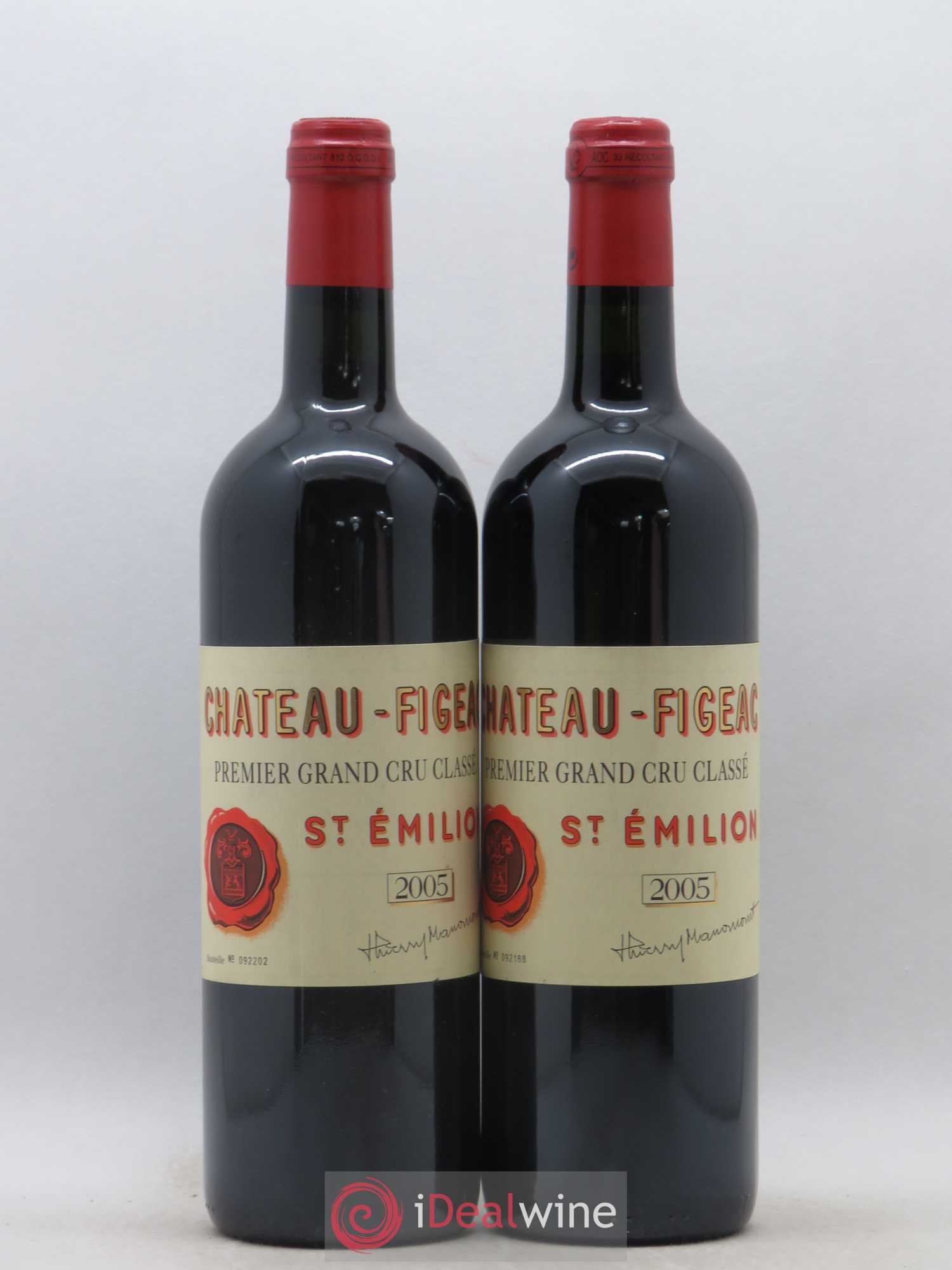 Château Figeac 1er Grand Cru Classé A 2005 - Lot de 2 bouteilles - 0