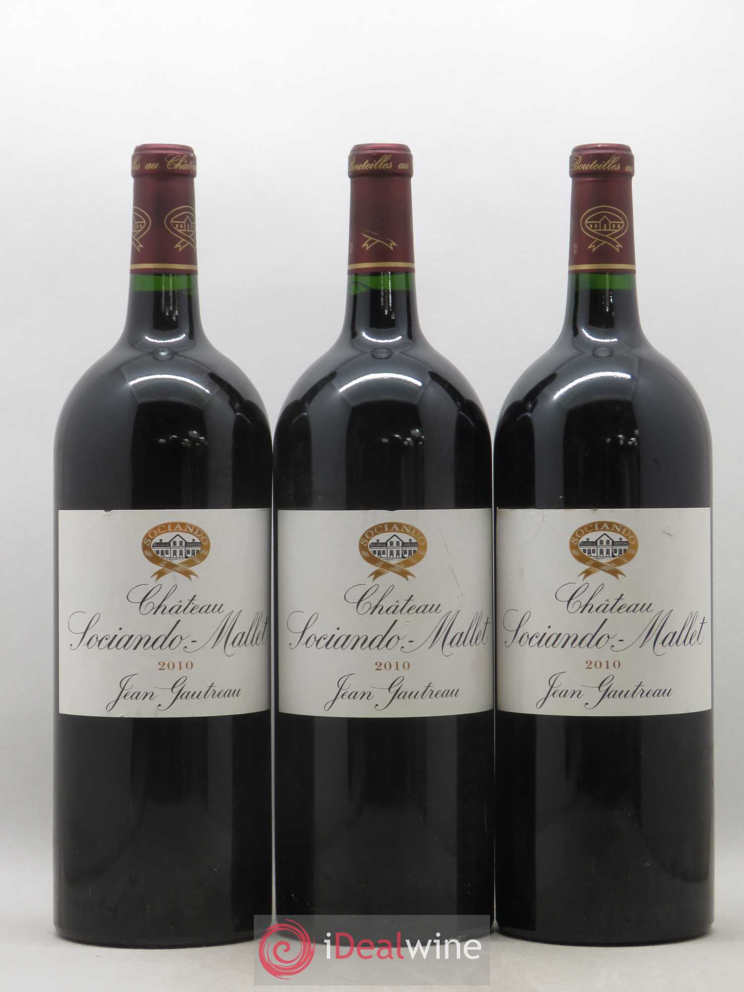 Château Sociando Mallet 2010 - Lot de 3 magnums - 0