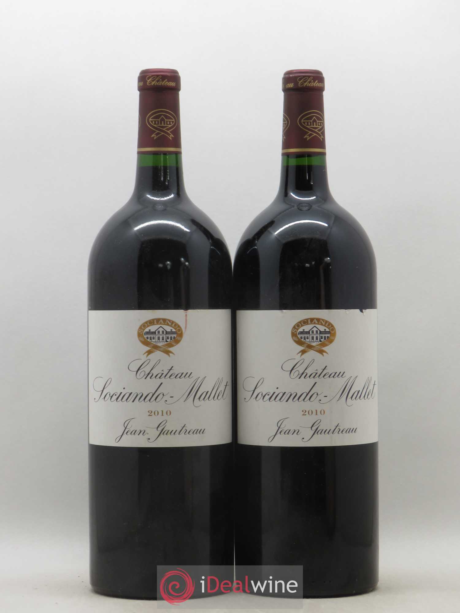 Château Sociando Mallet 2010 - Lot de 2 magnums - 0