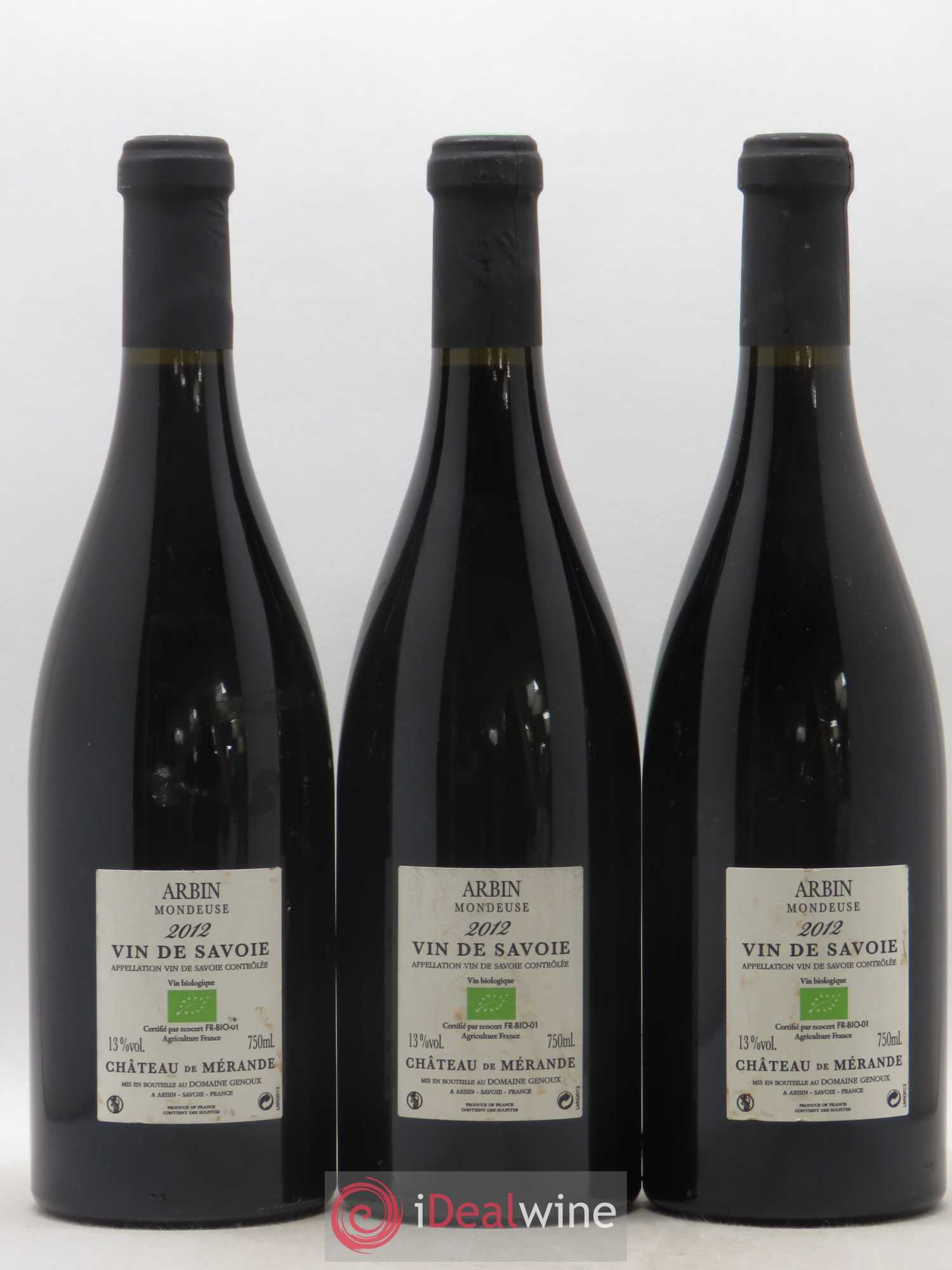 Vin de Savoie Arbin Mondeuse Château de Mérande la Noire 2012 - Posten von 3 Flaschen - 1