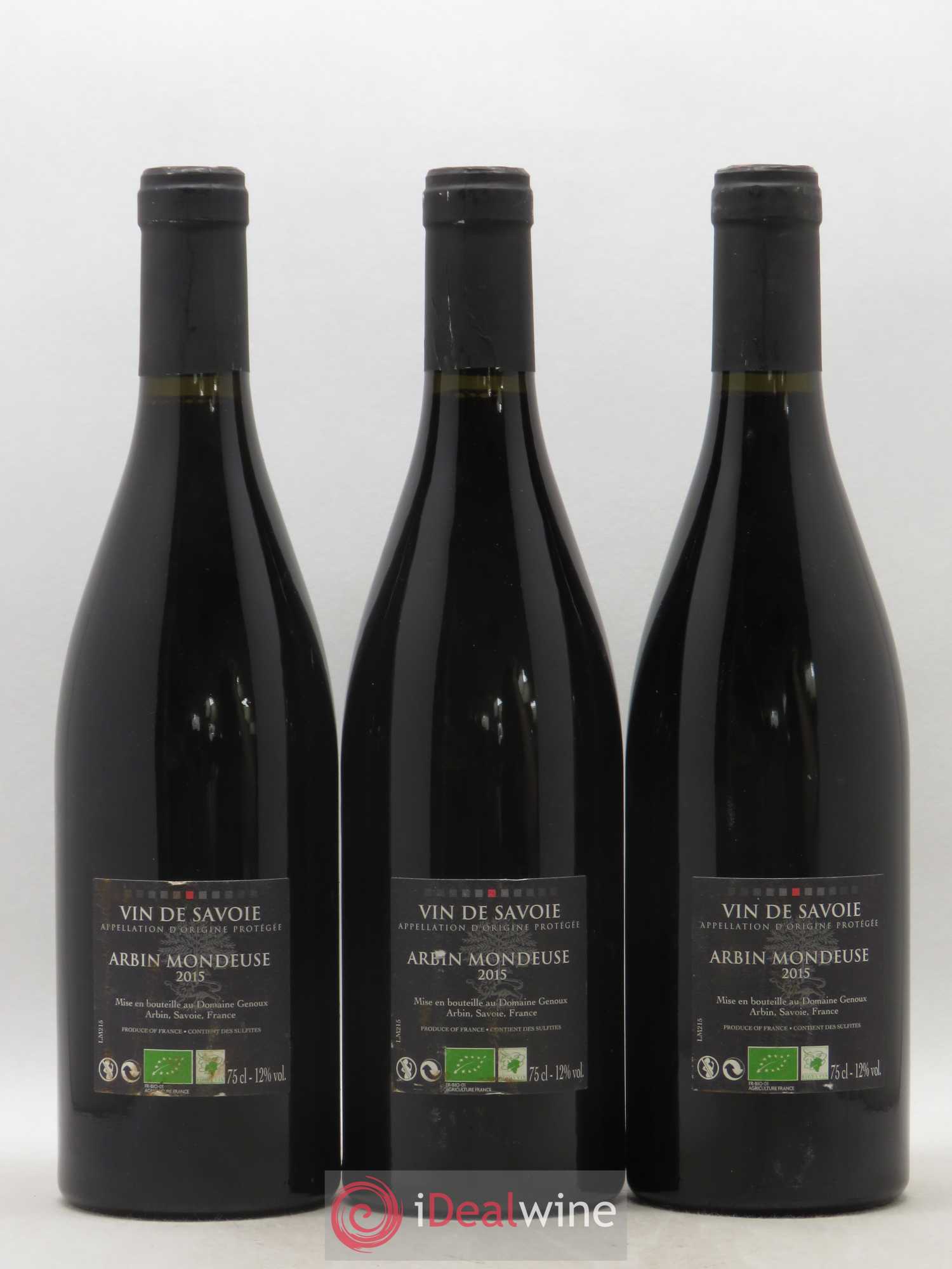 Vin de Savoie Arbin Mondeuse N 45°30.506' E 6°04.451' Domaine Genoux 2015 - Posten von 3 Flaschen - 1