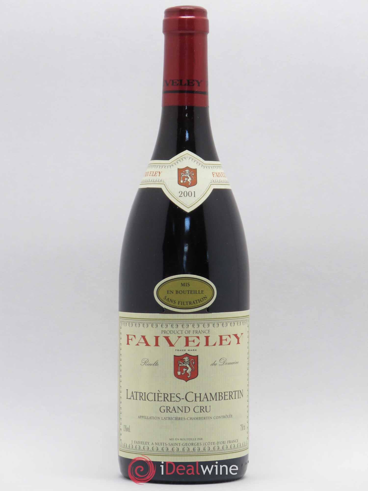 Latricières-Chambertin Grand Cru Faiveley 2001 - Lot de 1 bouteille - 0