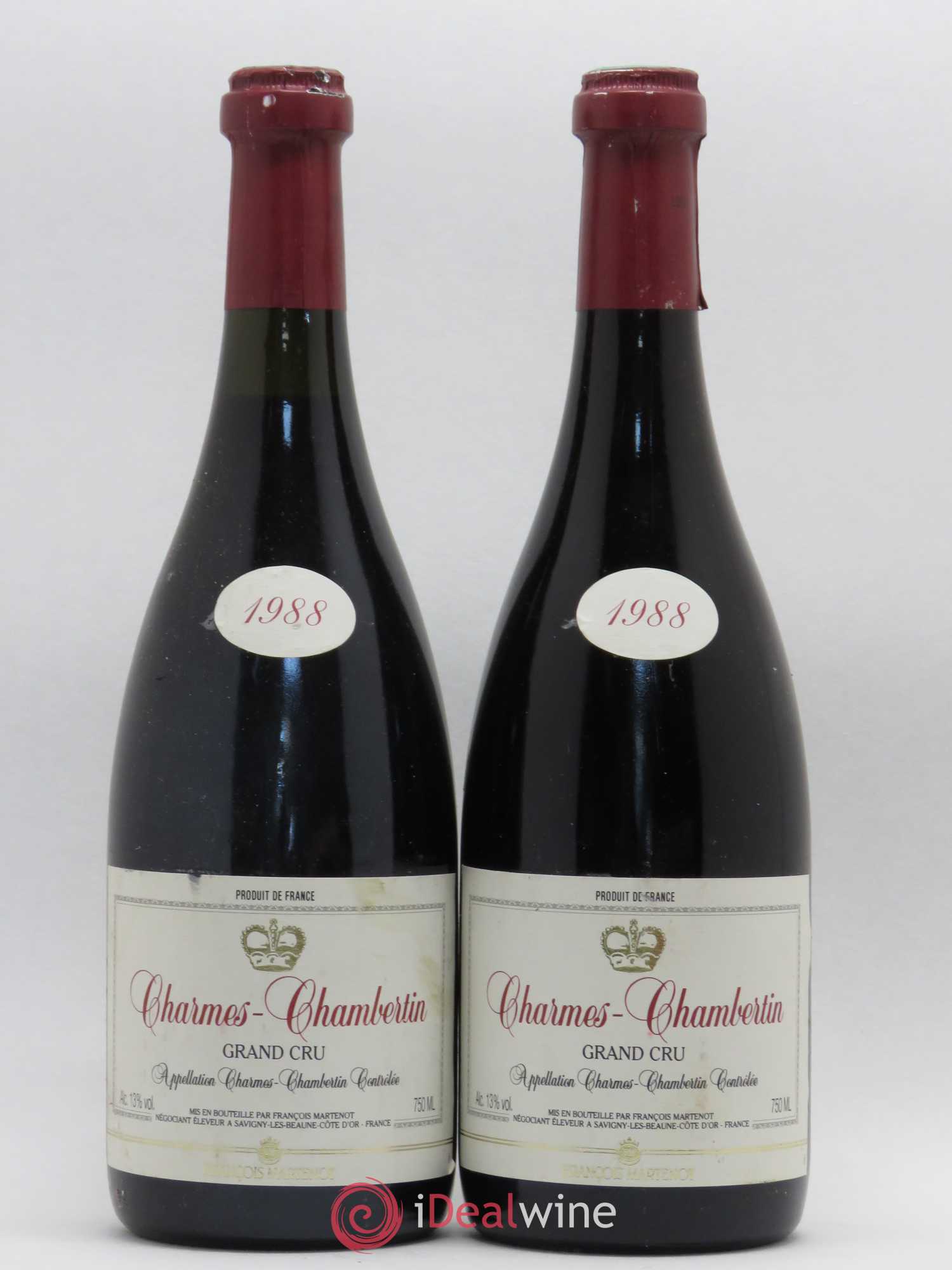 Charmes-Chambertin Grand Cru François Martenot 1988 - Lot de 2 bouteilles - 0