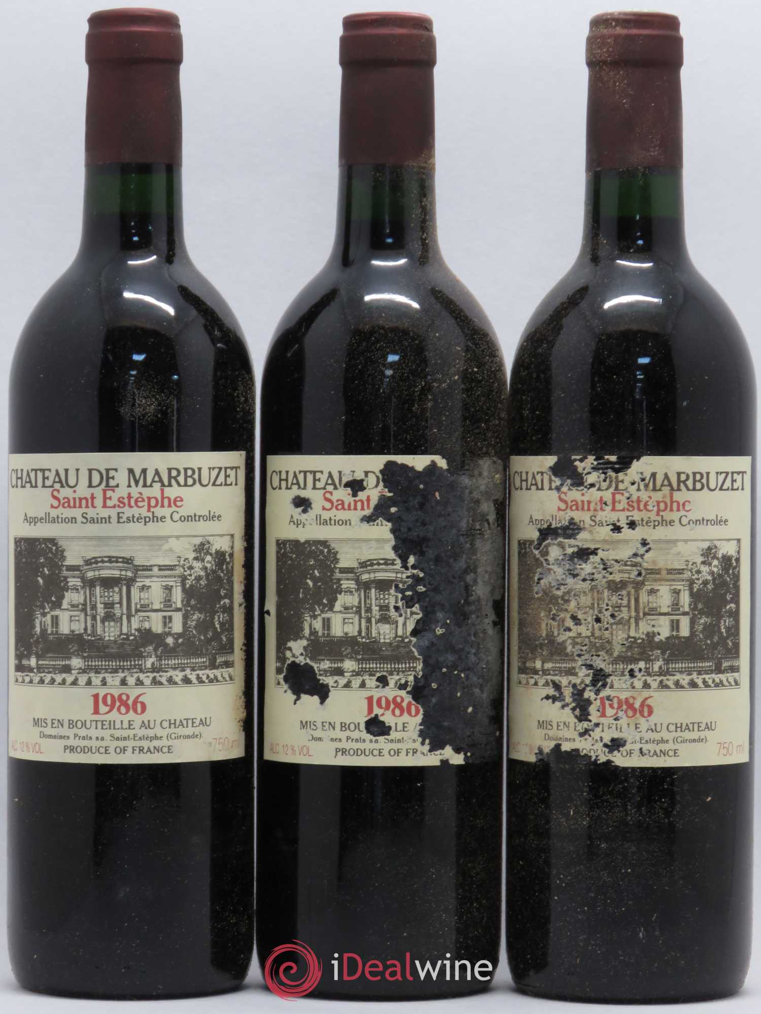 Château de Marbuzet Cru Bourgeois 1986 - Lot de 12 bouteilles - 3