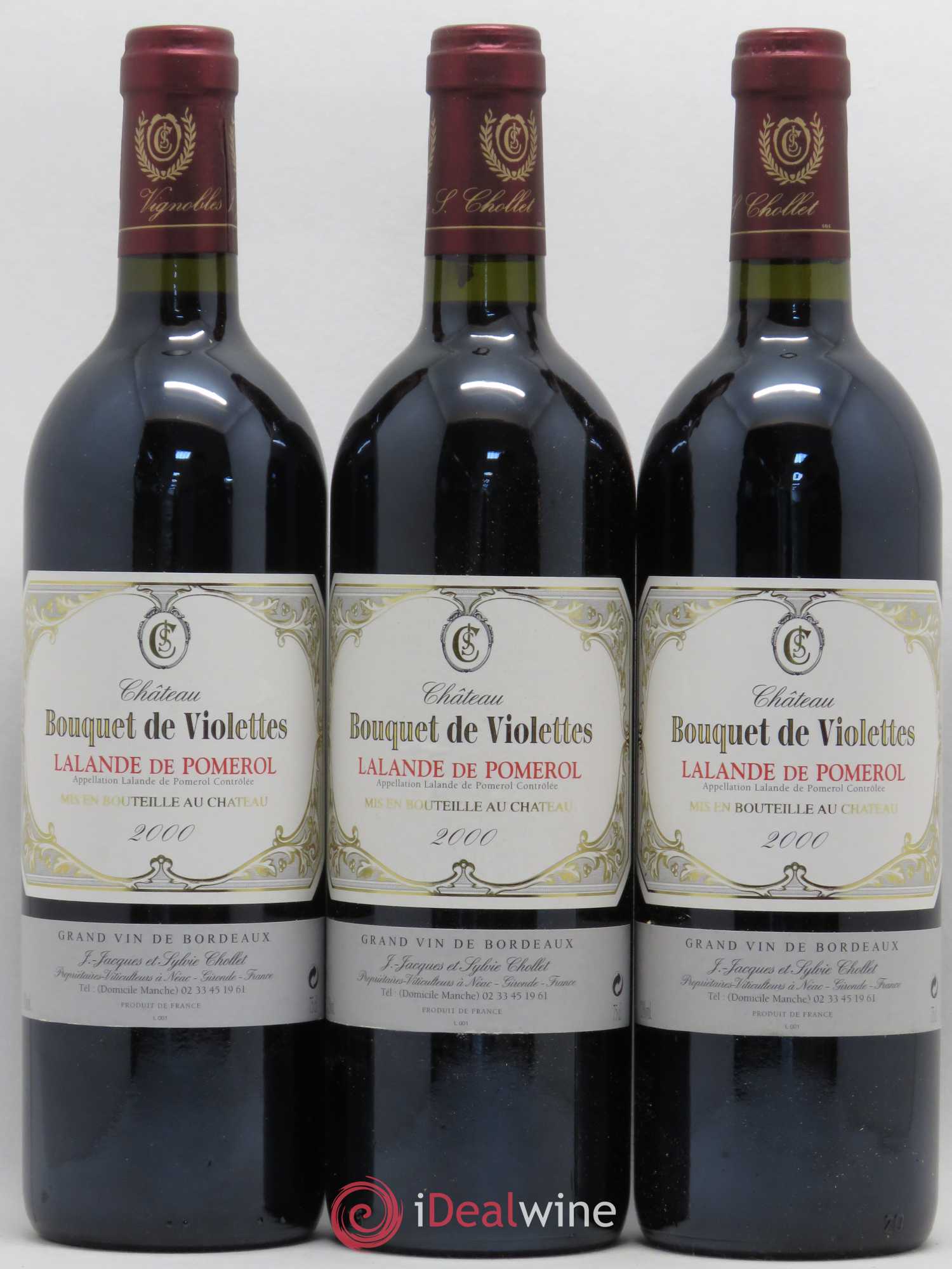 Lalande-de-Pomerol Château Bouquet de Violette 2000 - Posten von 12 Flaschen - 2