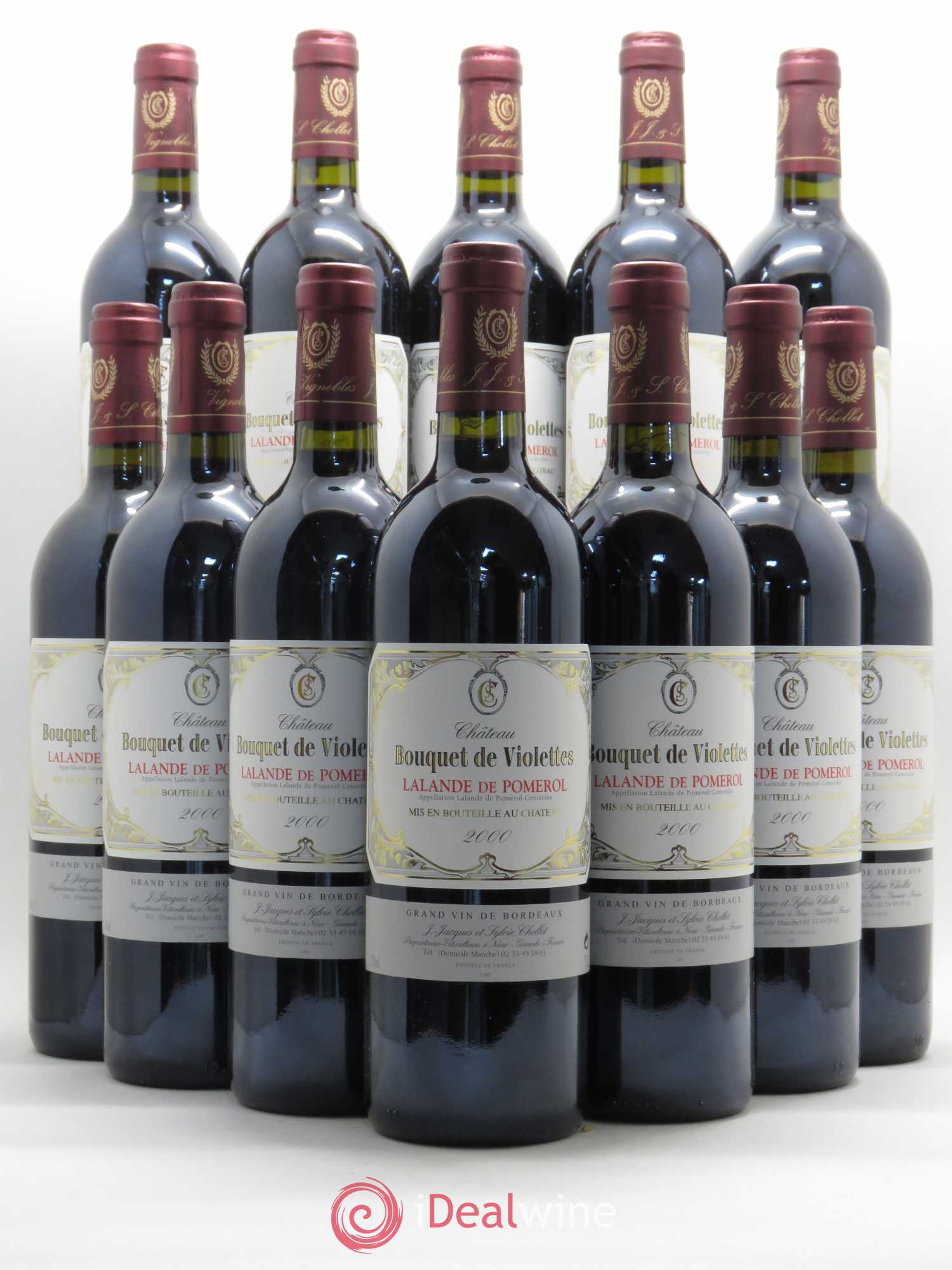 Lalande-de-Pomerol Château Bouquet de Violette 2000 - Posten von 12 Flaschen - 0