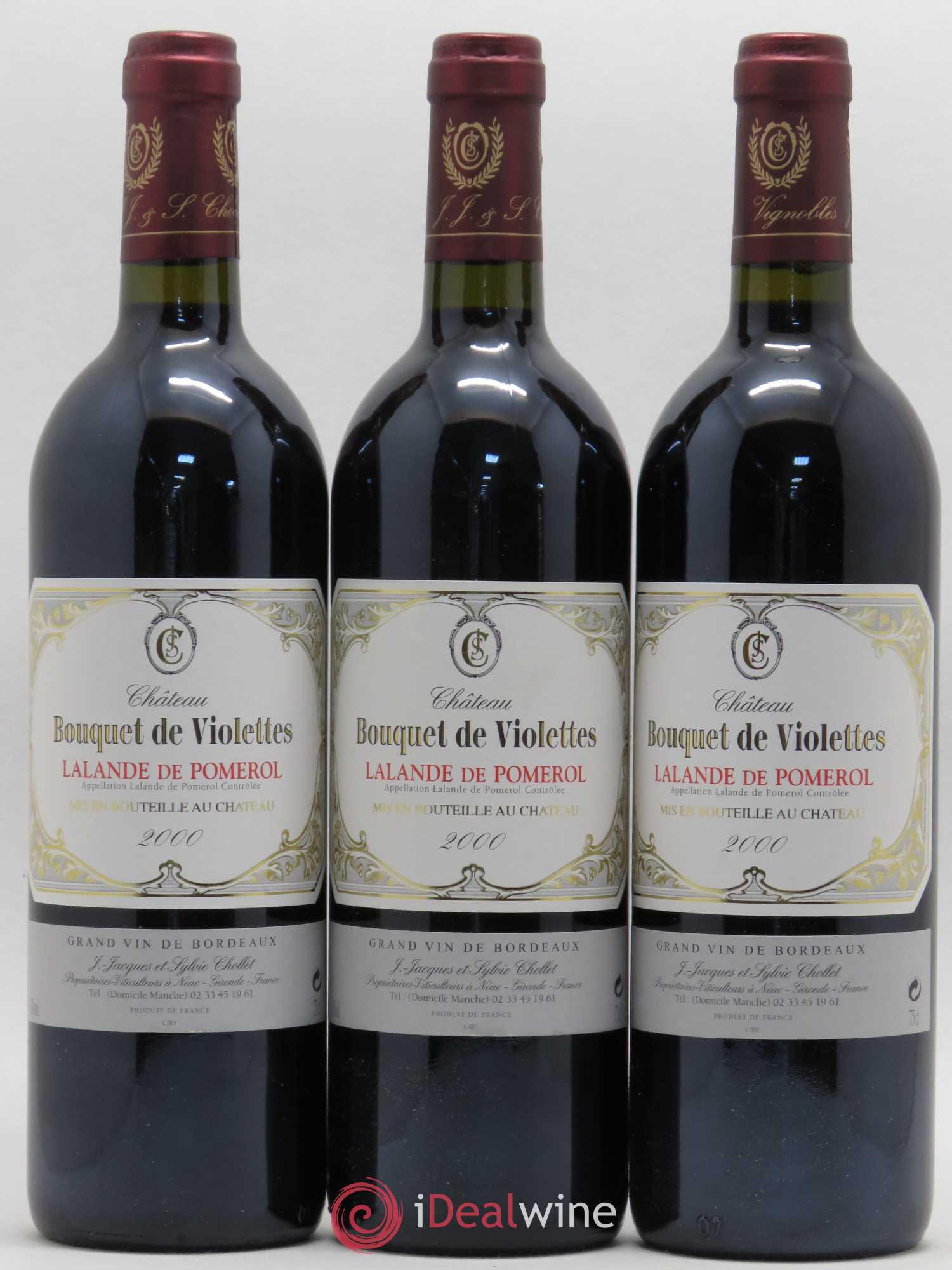 Lalande-de-Pomerol Château Bouquet de Violette 2000 - Lot de 6 bouteilles - 2