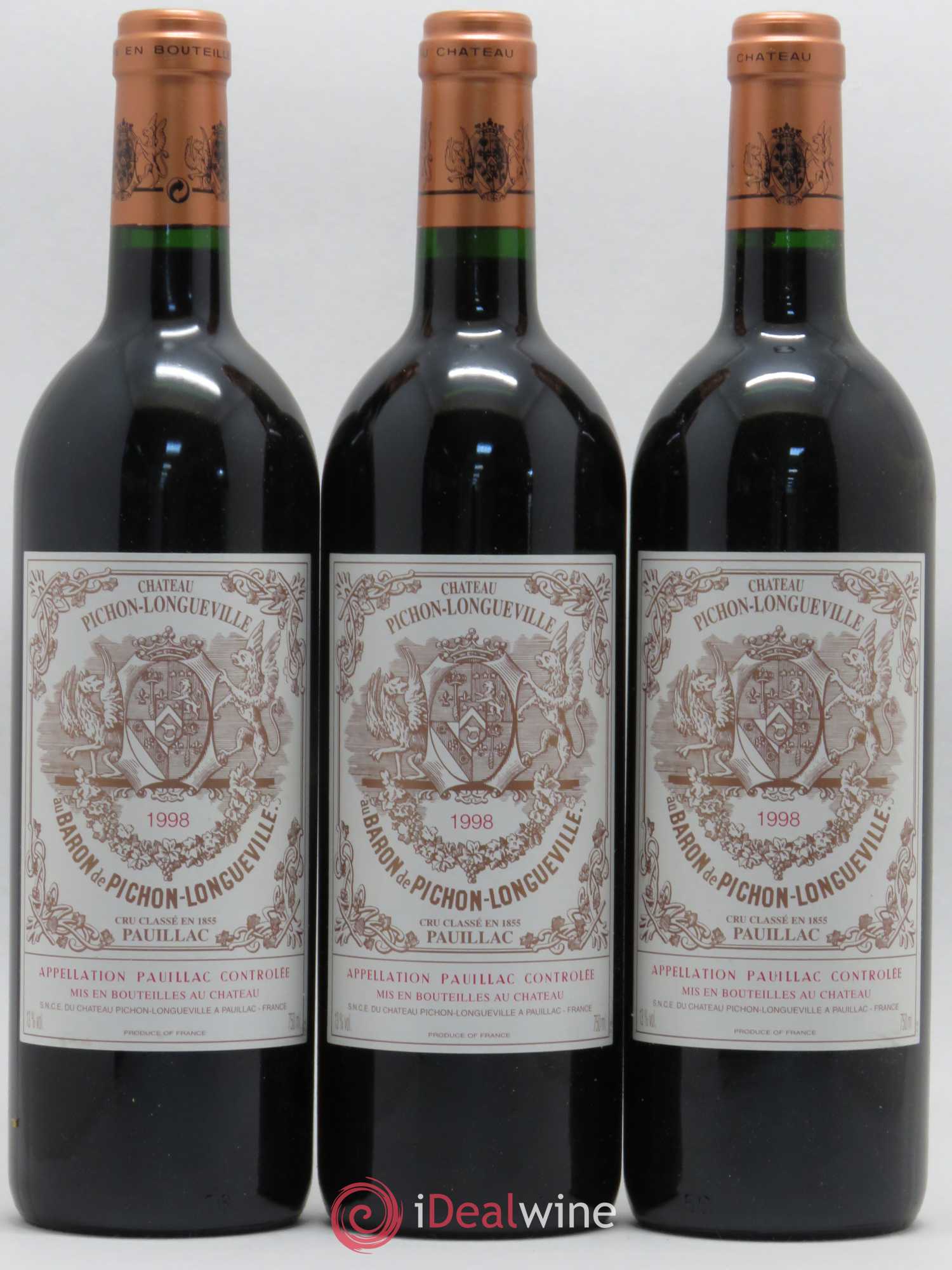 Pichon Longueville Baron 2ème Grand Cru Classé 1998 - Lot de 12 bouteilles - 1