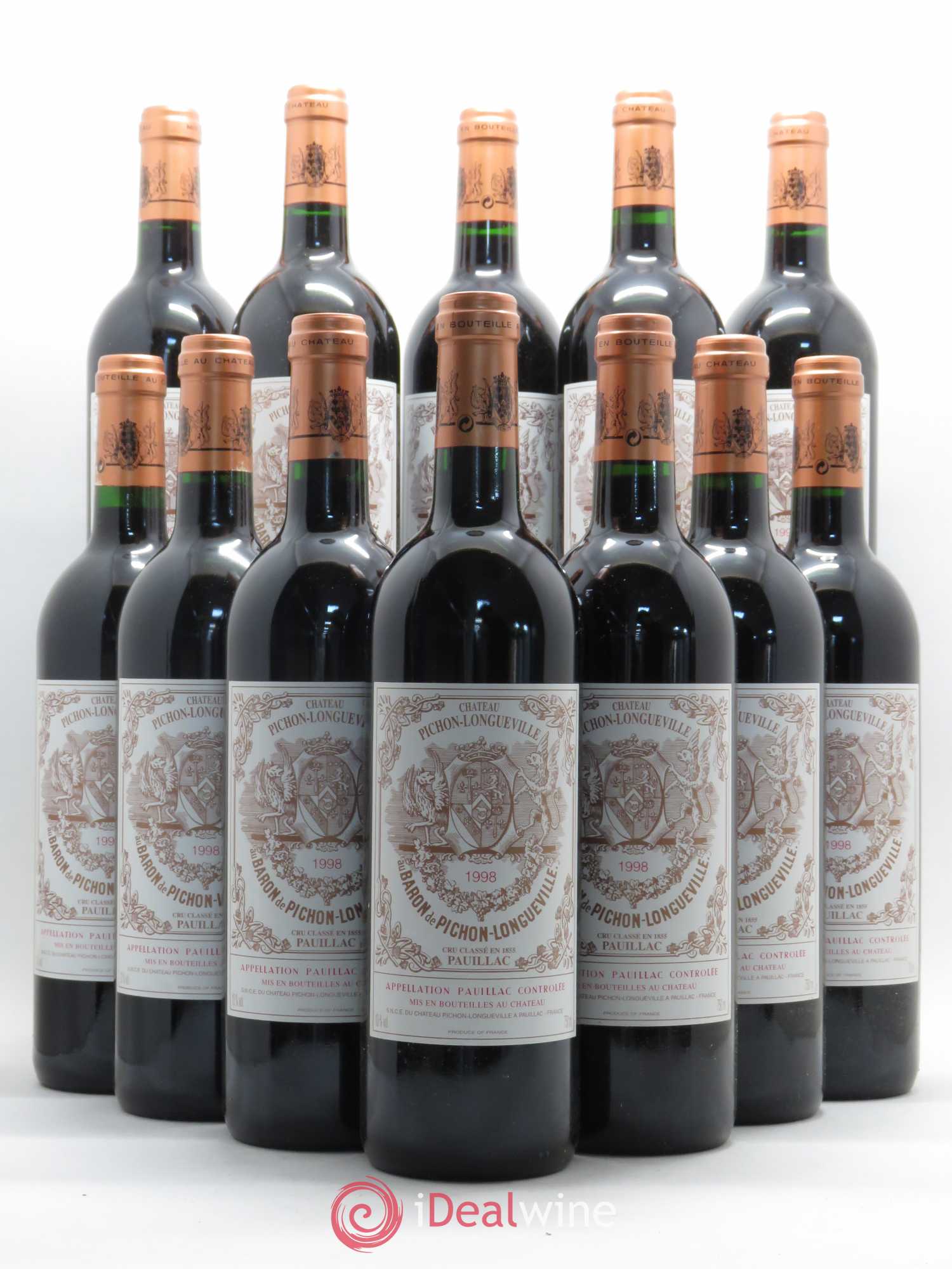 Pichon Longueville Baron 2ème Grand Cru Classé 1998 - Lot de 12 bouteilles - 0