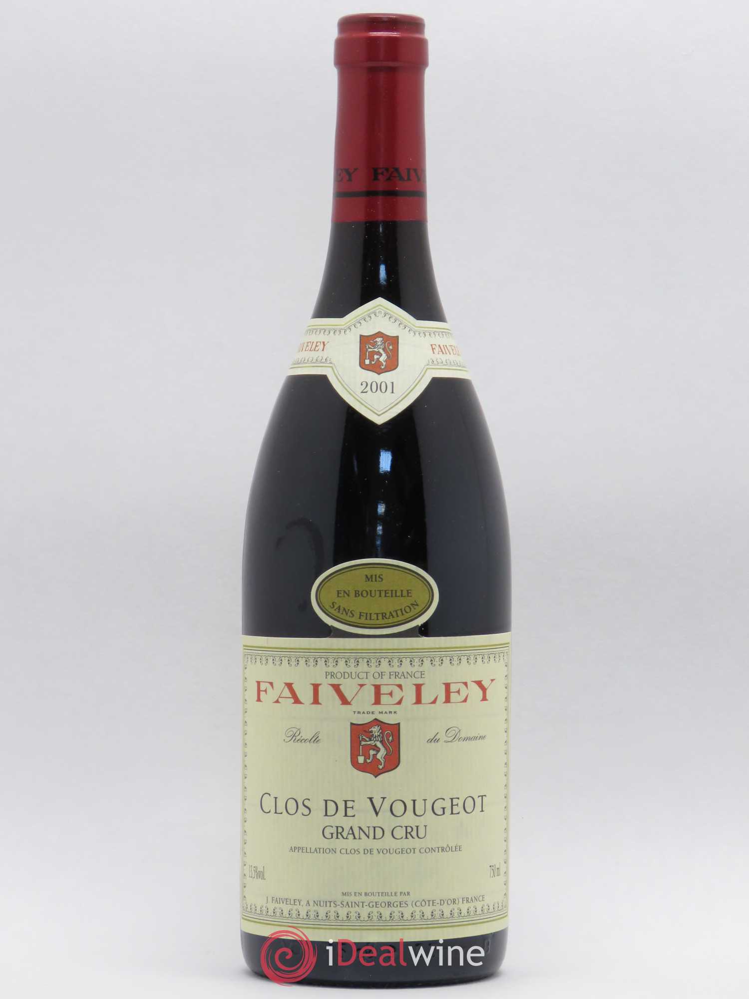 Clos de Vougeot Grand Cru Faiveley 2001 - Lot de 1 bouteille - 0