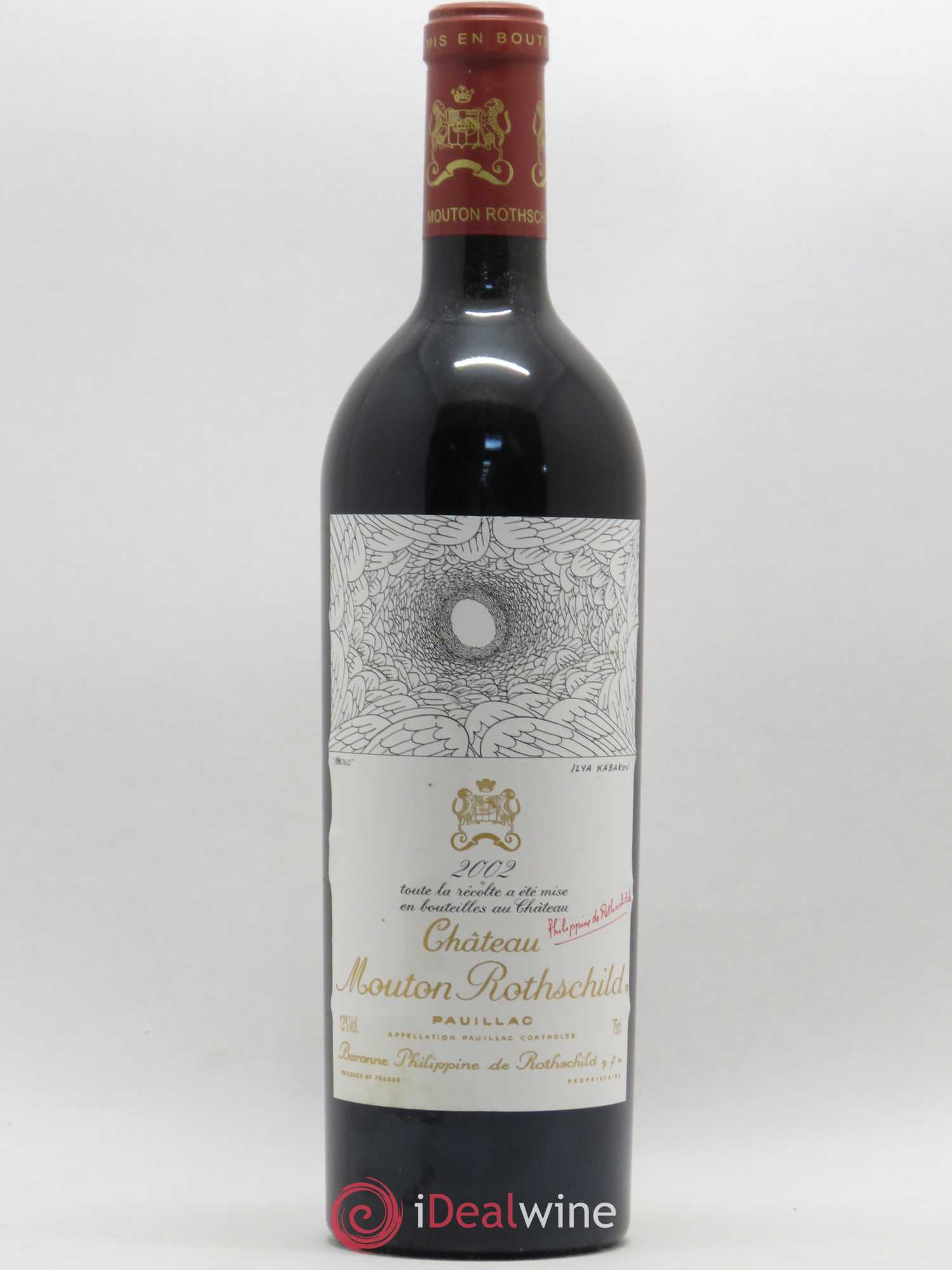 Château Mouton Rothschild 1er Grand Cru Classé 2002 - Lot de 1 bouteille - 0