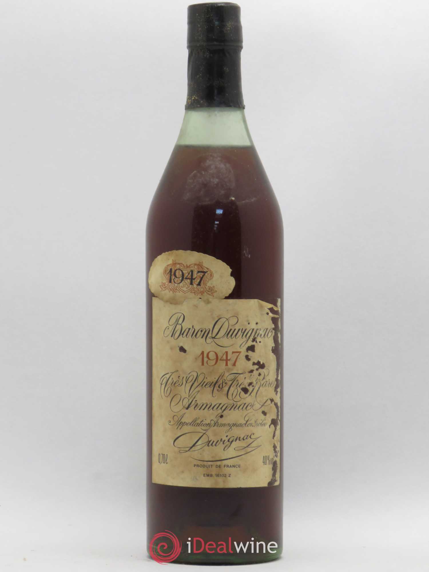 Armagnac Baron Duvignac 1947 - Posten von 1 Flasche - 0