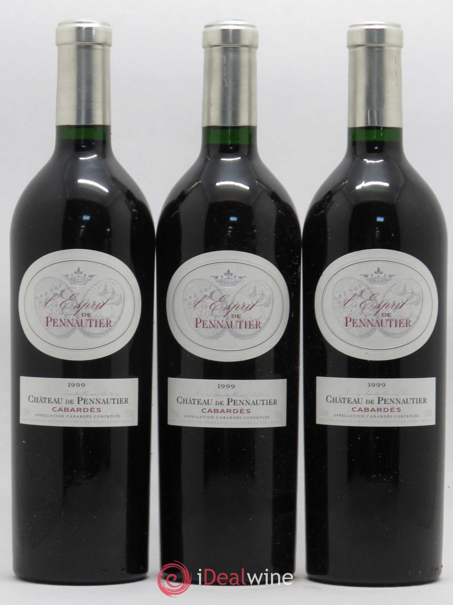 Languedoc Lorgeril Chateau de Pennautier Cabardes L'Esprit de Pennautier 1999 - Lot de 6 bouteilles - 1