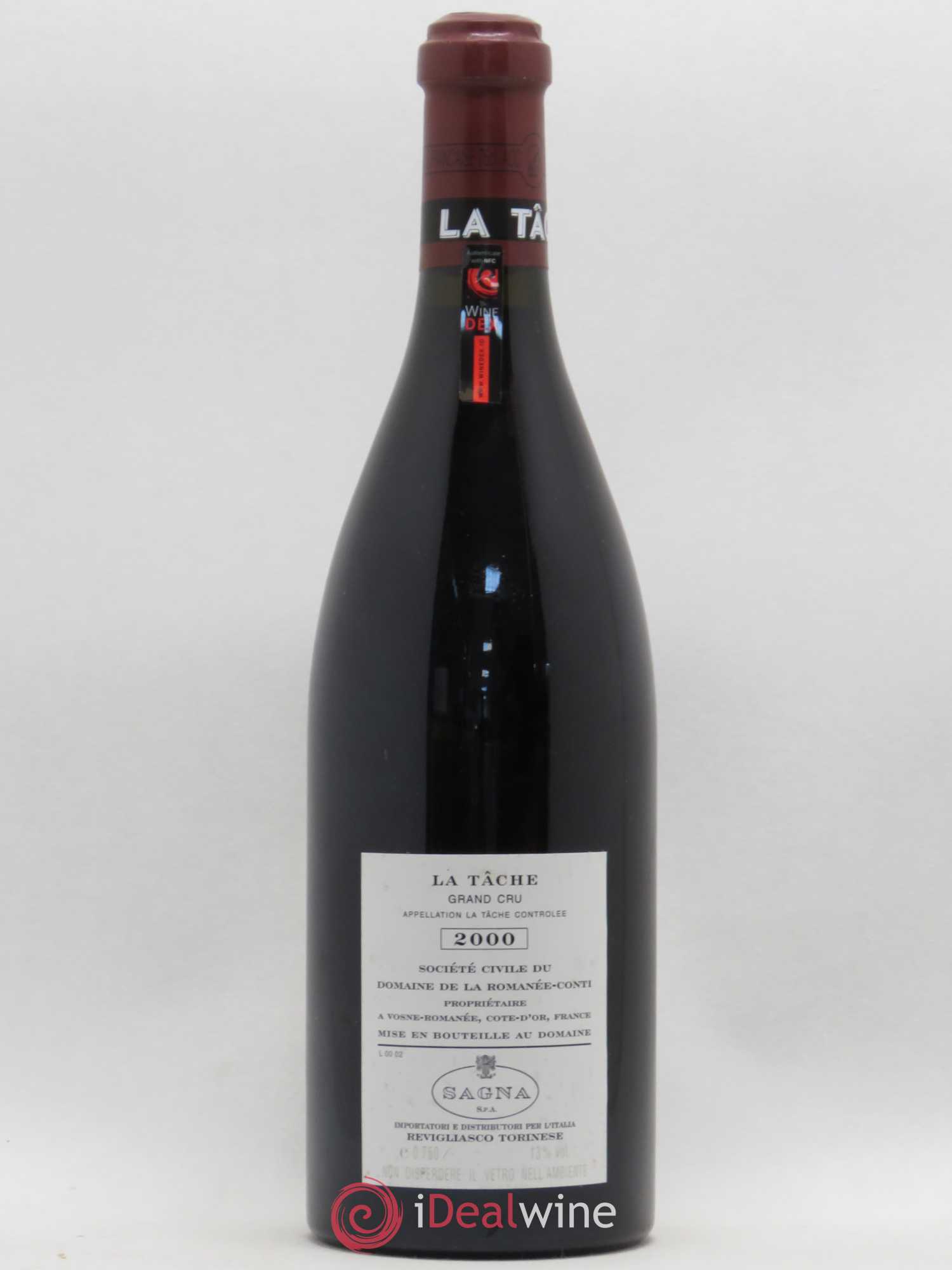 La Tâche Grand Cru Domaine de la Romanée-Conti 2000 - Lot de 1 bouteille - 1