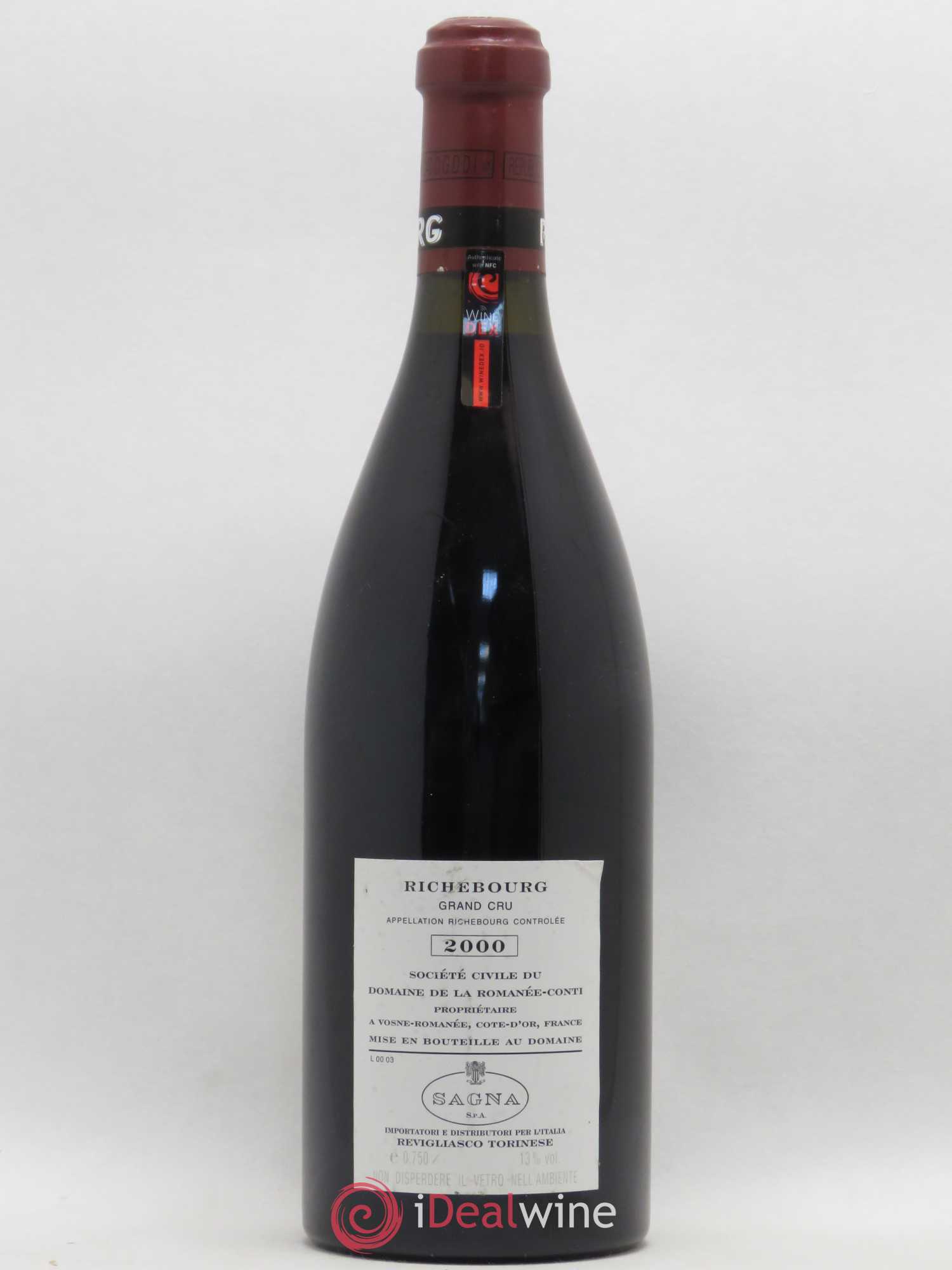 Richebourg Grand Cru Domaine de la Romanée-Conti 2000 - Lot de 1 bouteille - 1