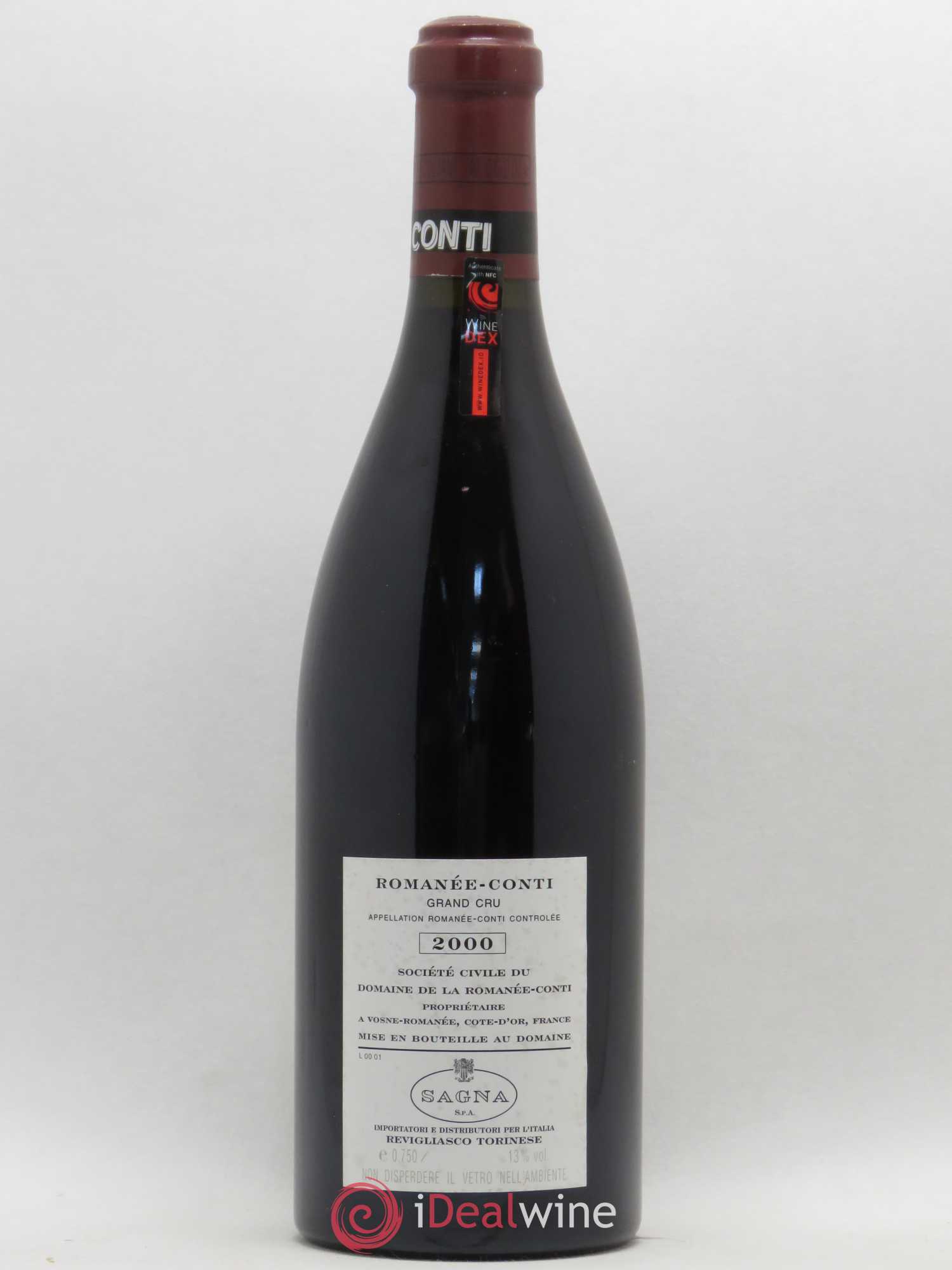 Romanée-Conti Grand Cru Domaine de la Romanée-Conti 2000 - Lot de 1 bouteille - 1