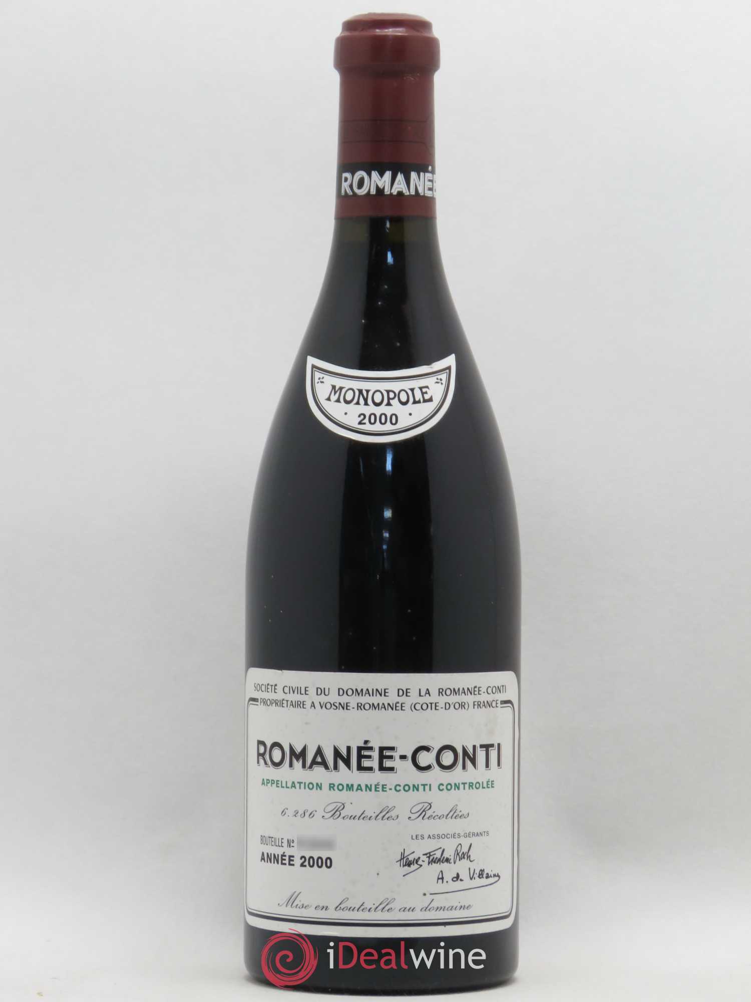 Romanée-Conti Grand Cru Domaine de la Romanée-Conti 2000 - Lot de 1 bouteille - 0