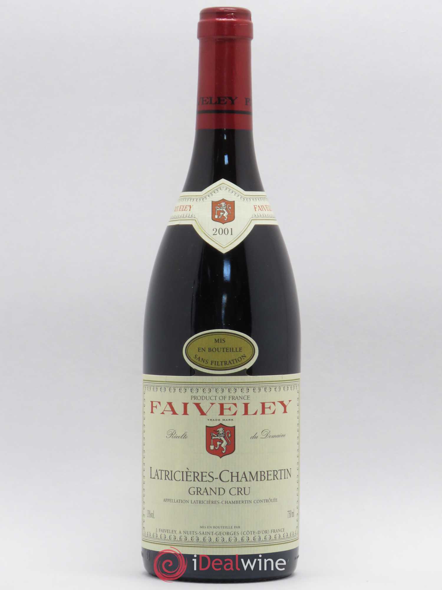 Latricières-Chambertin Grand Cru Faiveley 2001 - Lot de 1 bouteille - 0
