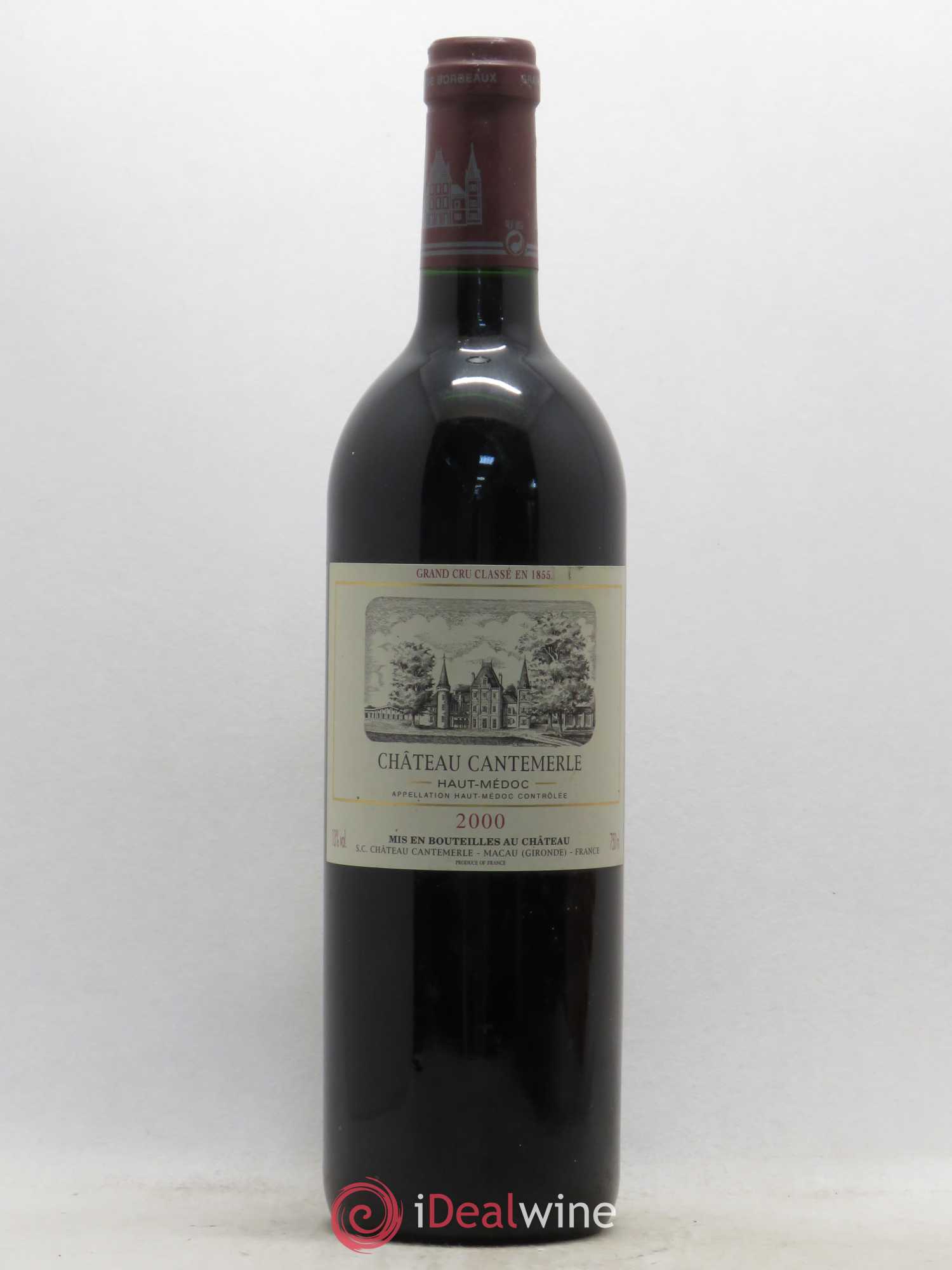 Château Cantemerle 5ème Grand Cru Classé 2000 - Lot de 1 bouteille - 0