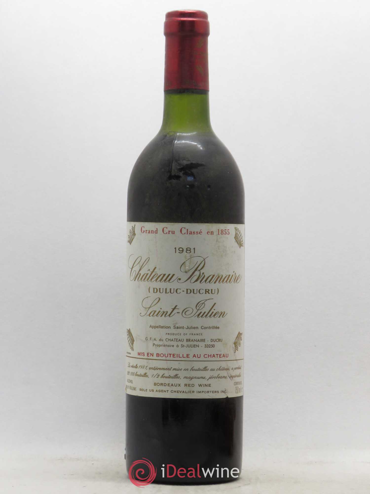Château Branaire Ducru 4ème Grand Cru Classé 1981 - Lot de 1 bouteille - 0