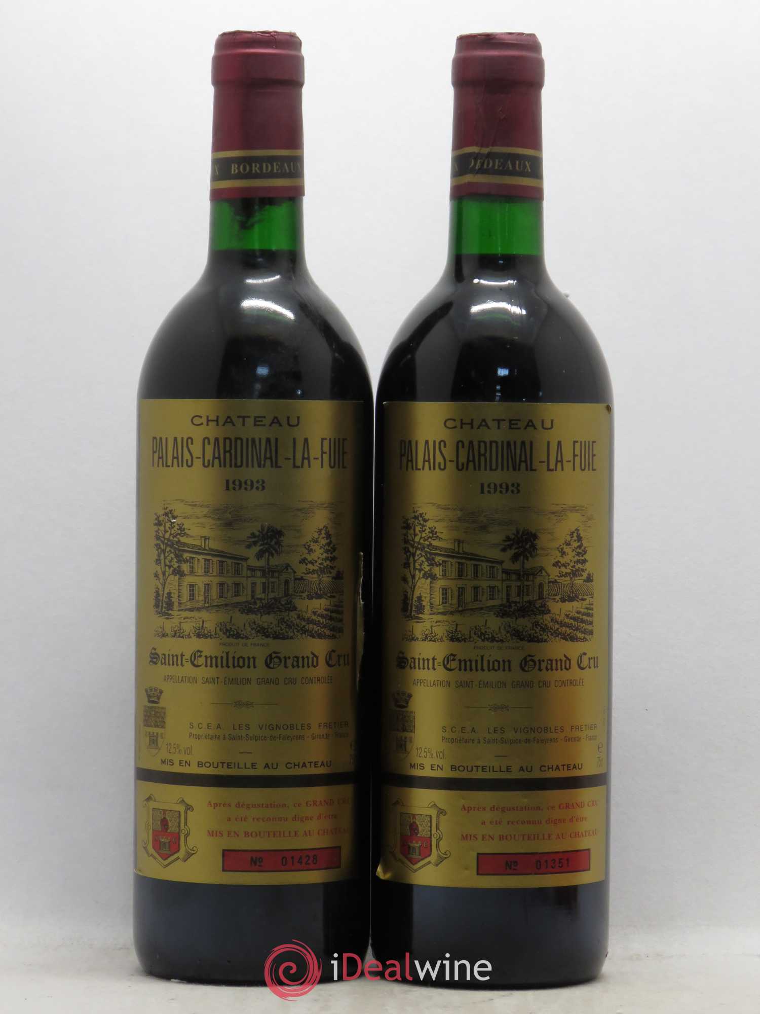 Château Palais Cardinal La Fuie (sans prix de réserve) 1993 - Lot de 2 bouteilles - 0