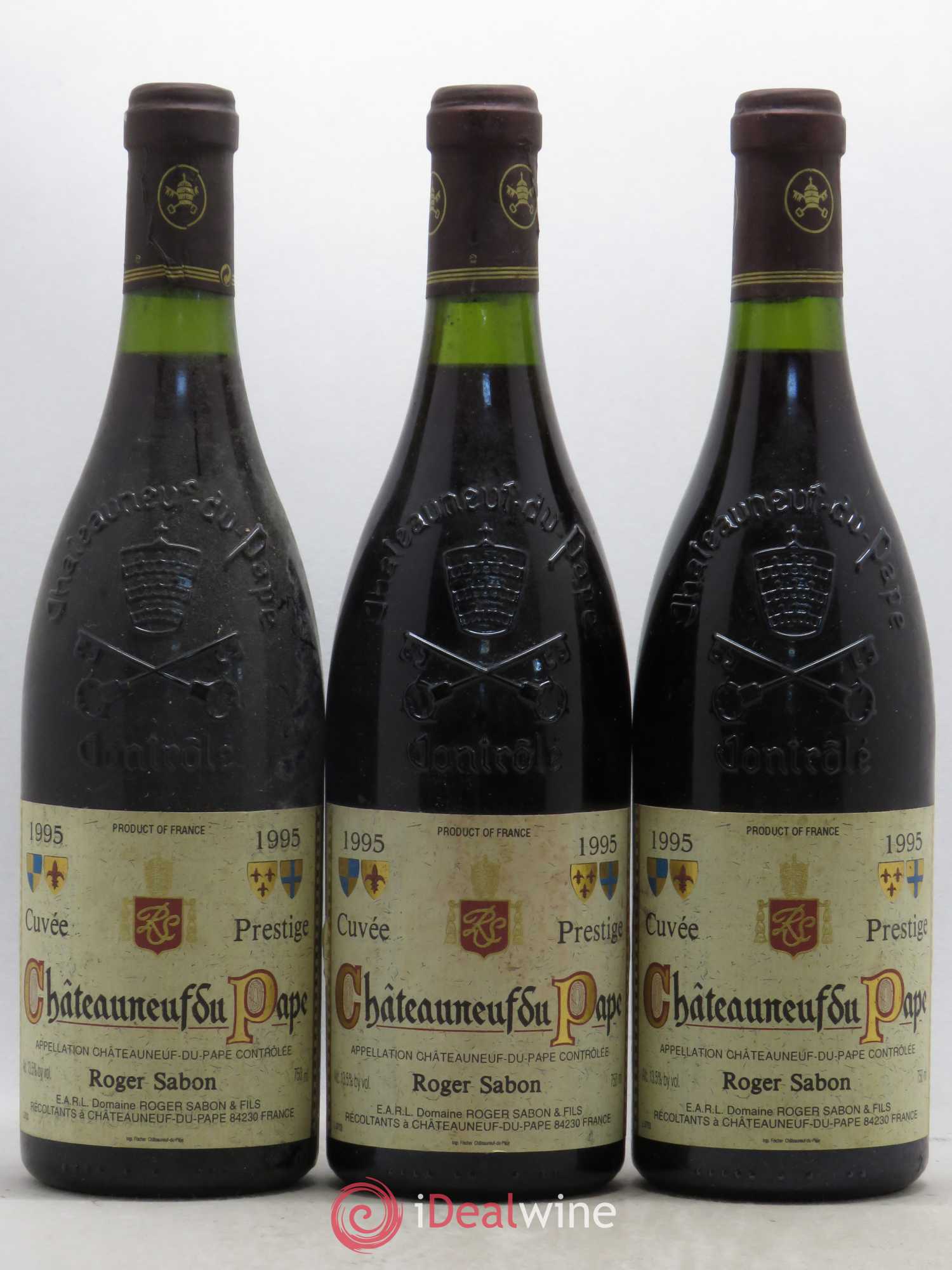 Châteauneuf-du-Pape Cuvée Prestige Roger Sabon (Domaine) 1995 - Lot de 3 bouteilles - 0