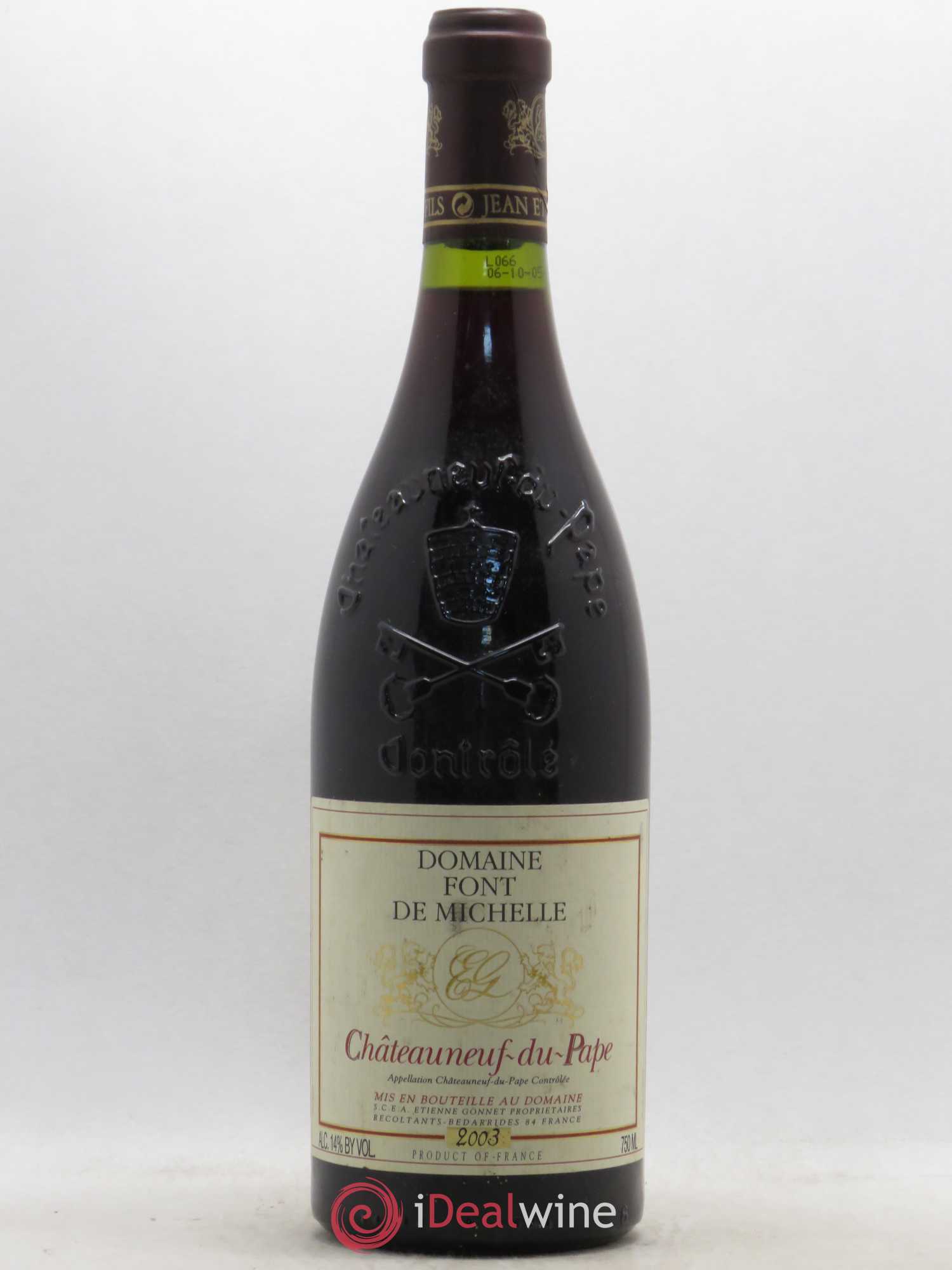 Châteauneuf-du-Pape Domaine Font de Michelle Famille Gonnet 2003 - Lot de 1 bouteille - 0