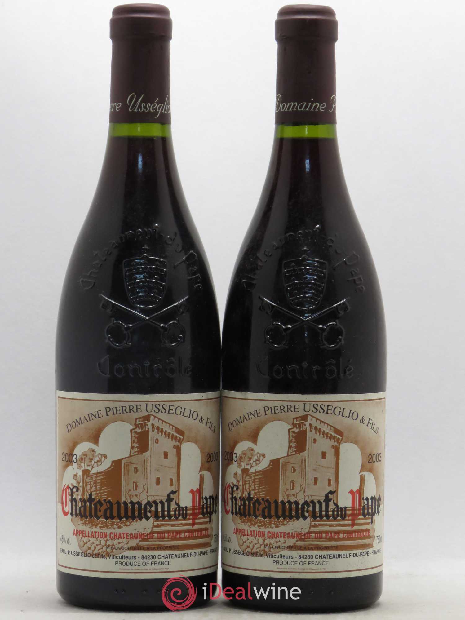 Châteauneuf-du-Pape Tradition Pierre Usseglio & Fils 2003 - Lot de 2 bouteilles - 0