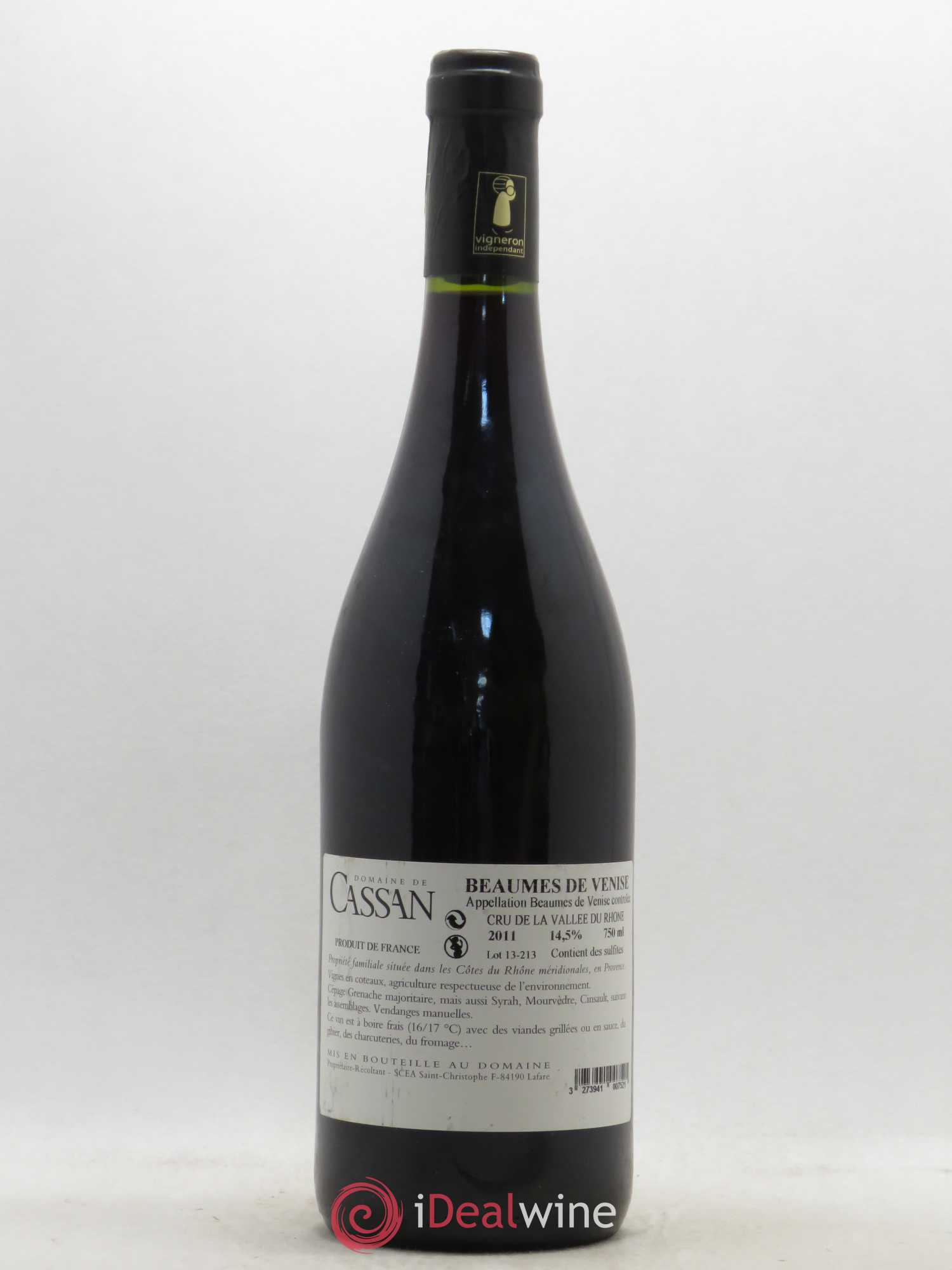 Côtes-du-Rhône Beaumes de Venise Cassan Tradition (sans prix de réserve) 2011 - Posten von 1 Flasche - 1