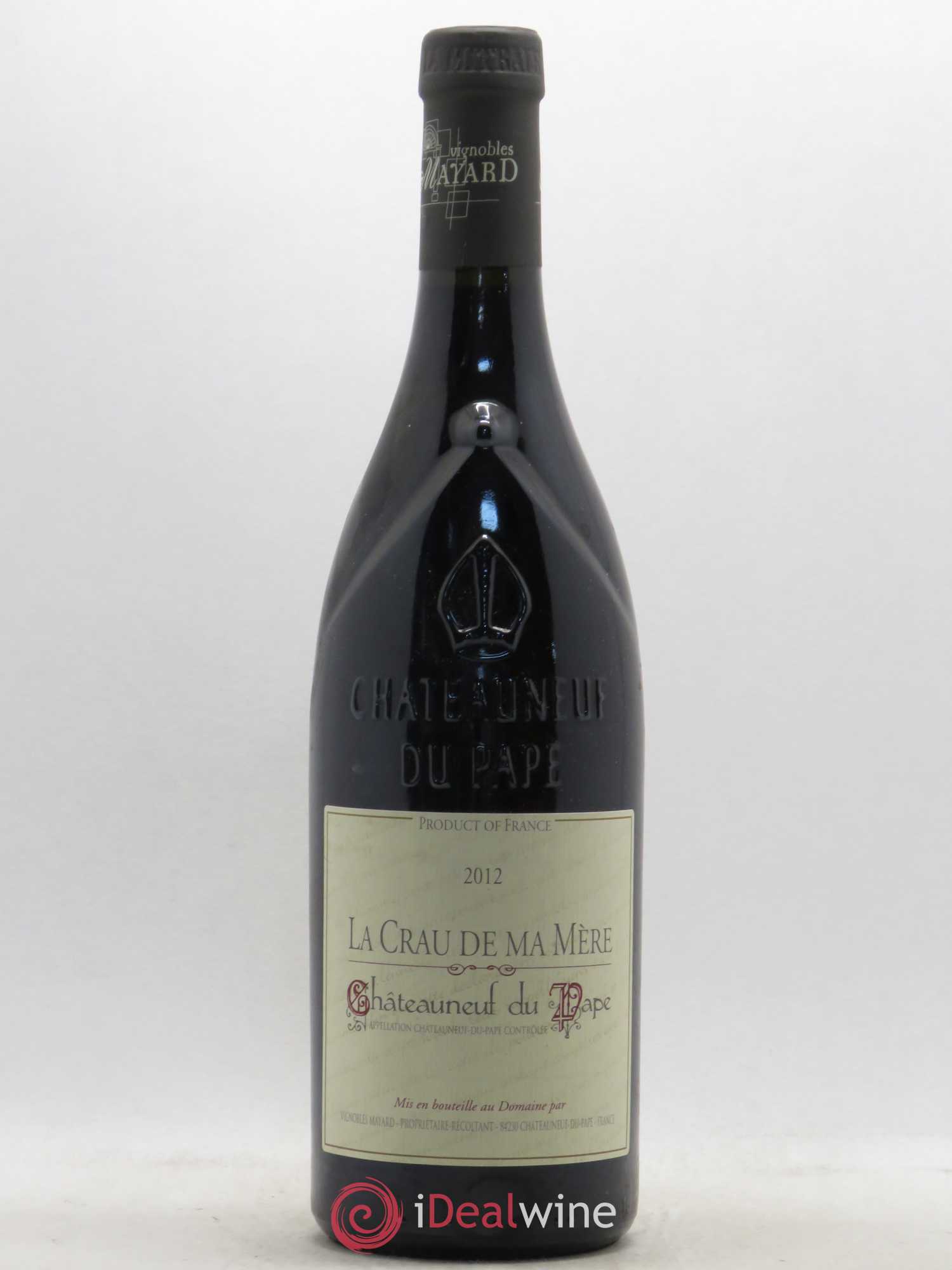Châteauneuf-du-Pape La Crau de ma Mère Vignobles Mayard 2012 - Lot de 1 bouteille - 0