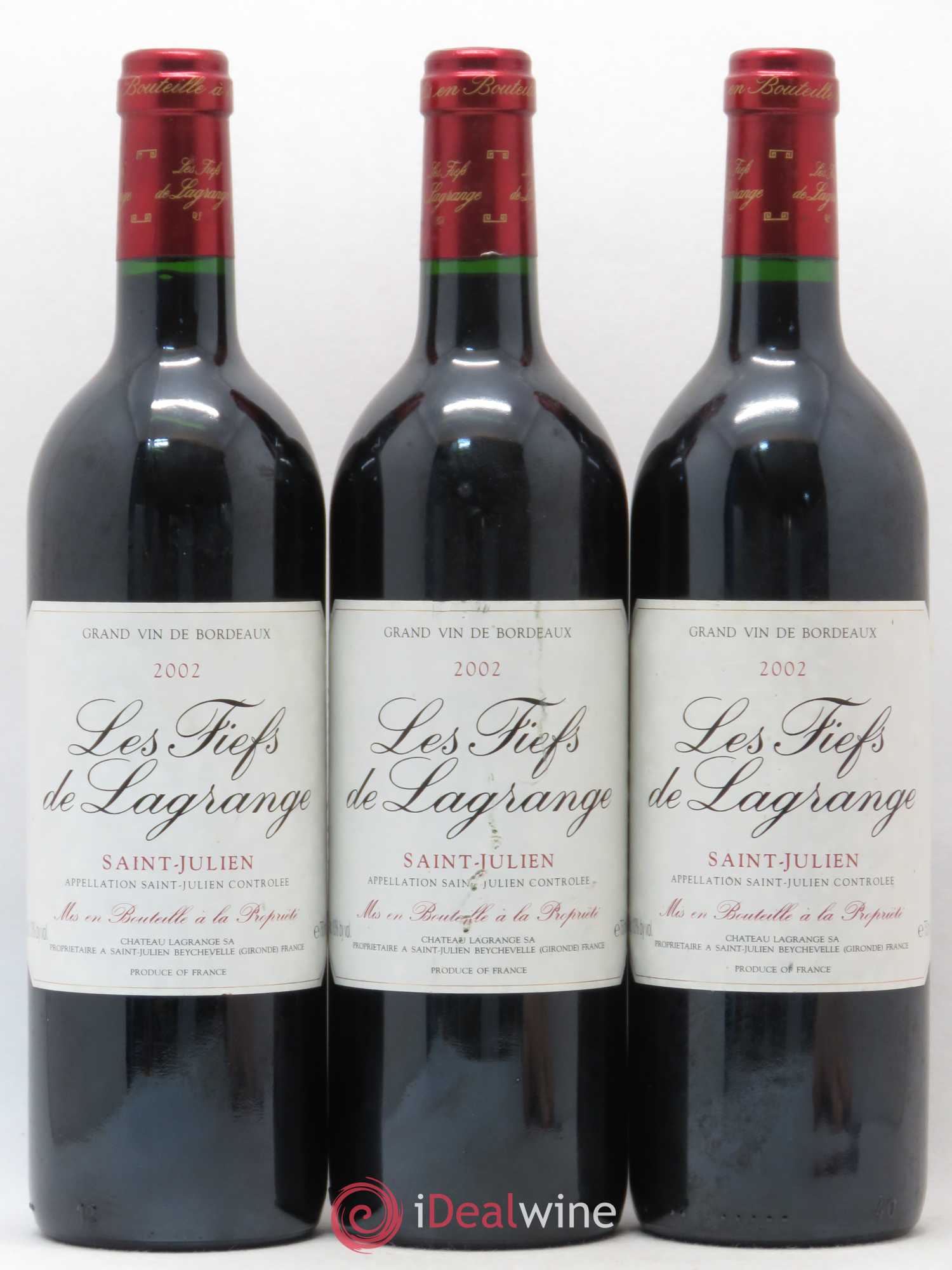 Les Fiefs de Lagrange Second Vin 2002 - Lot de 3 bouteilles - 0