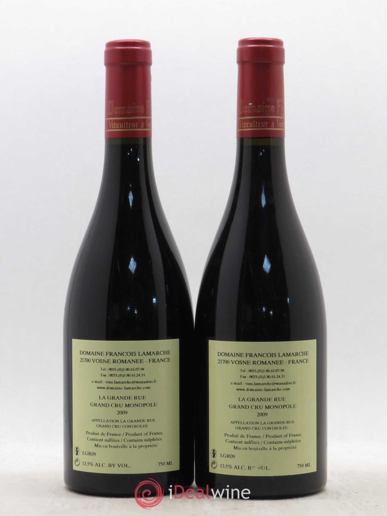 La Grande Rue Grand Cru Lamarche (Domaine) 2009 - Lot de 2 bouteilles - 1