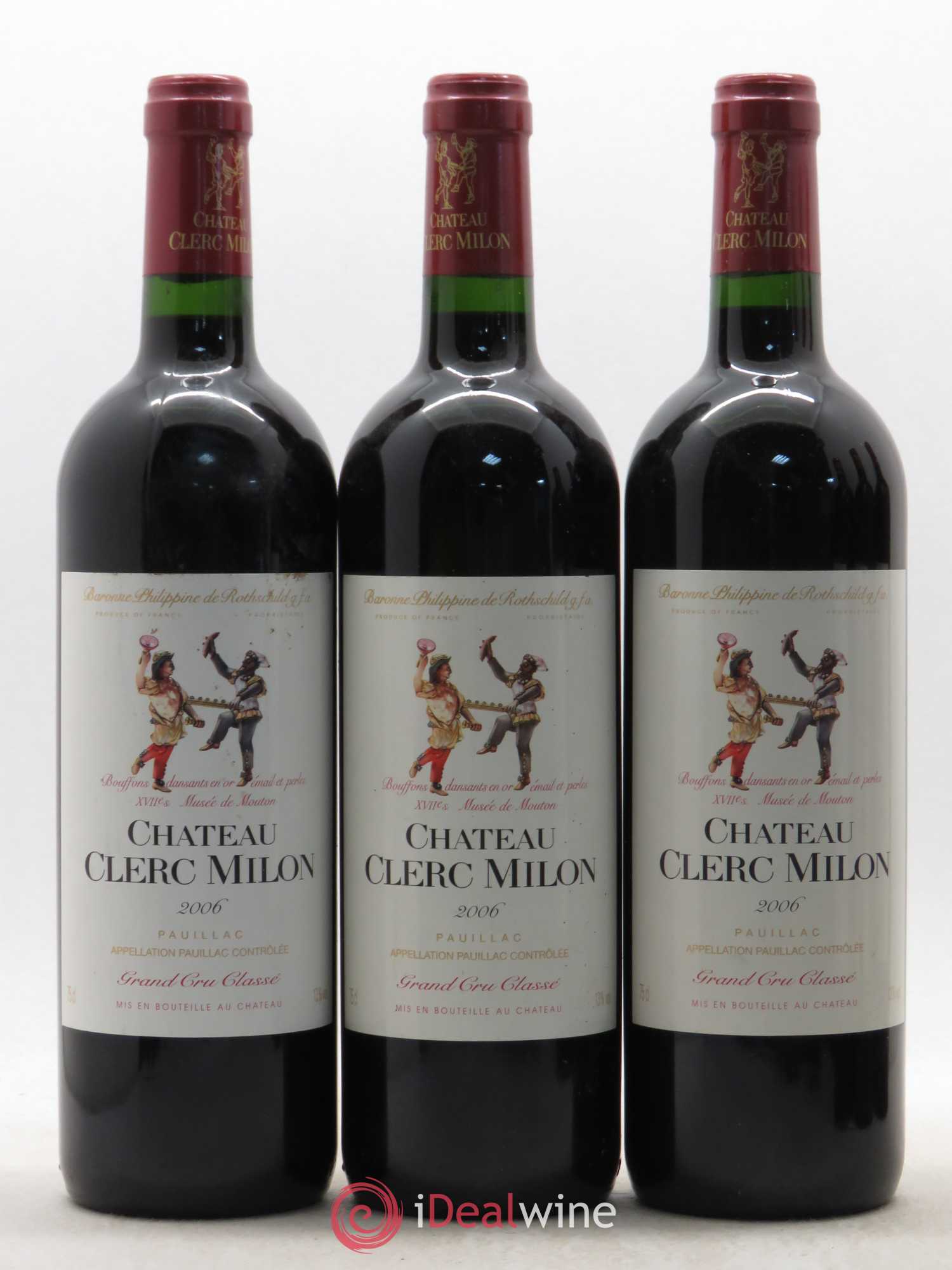 Château Clerc Milon 5ème Grand Cru Classé 2006 - Lot de 6 bouteilles - 1