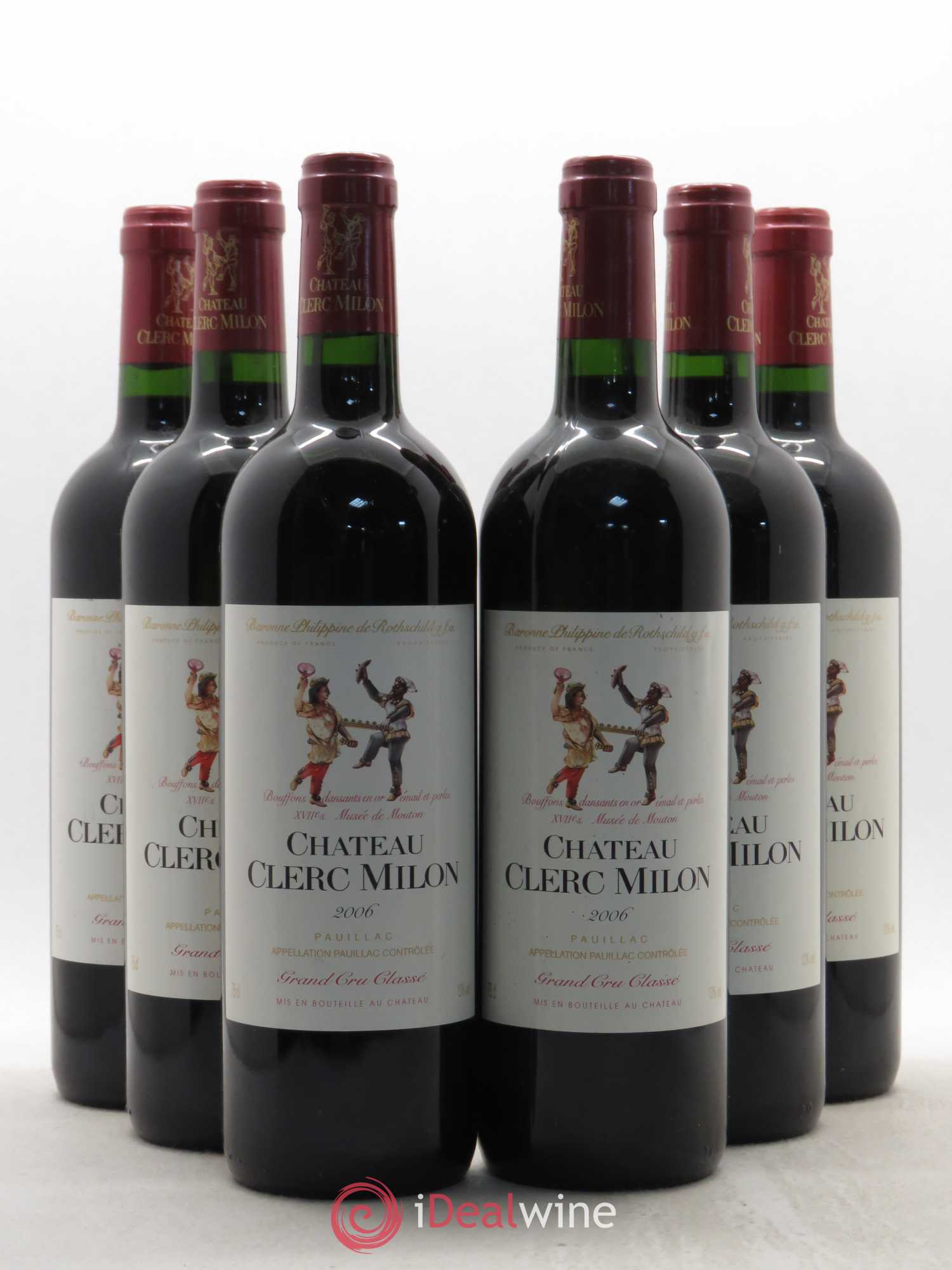 Château Clerc Milon 5ème Grand Cru Classé 2006 - Lot de 6 bouteilles - 0